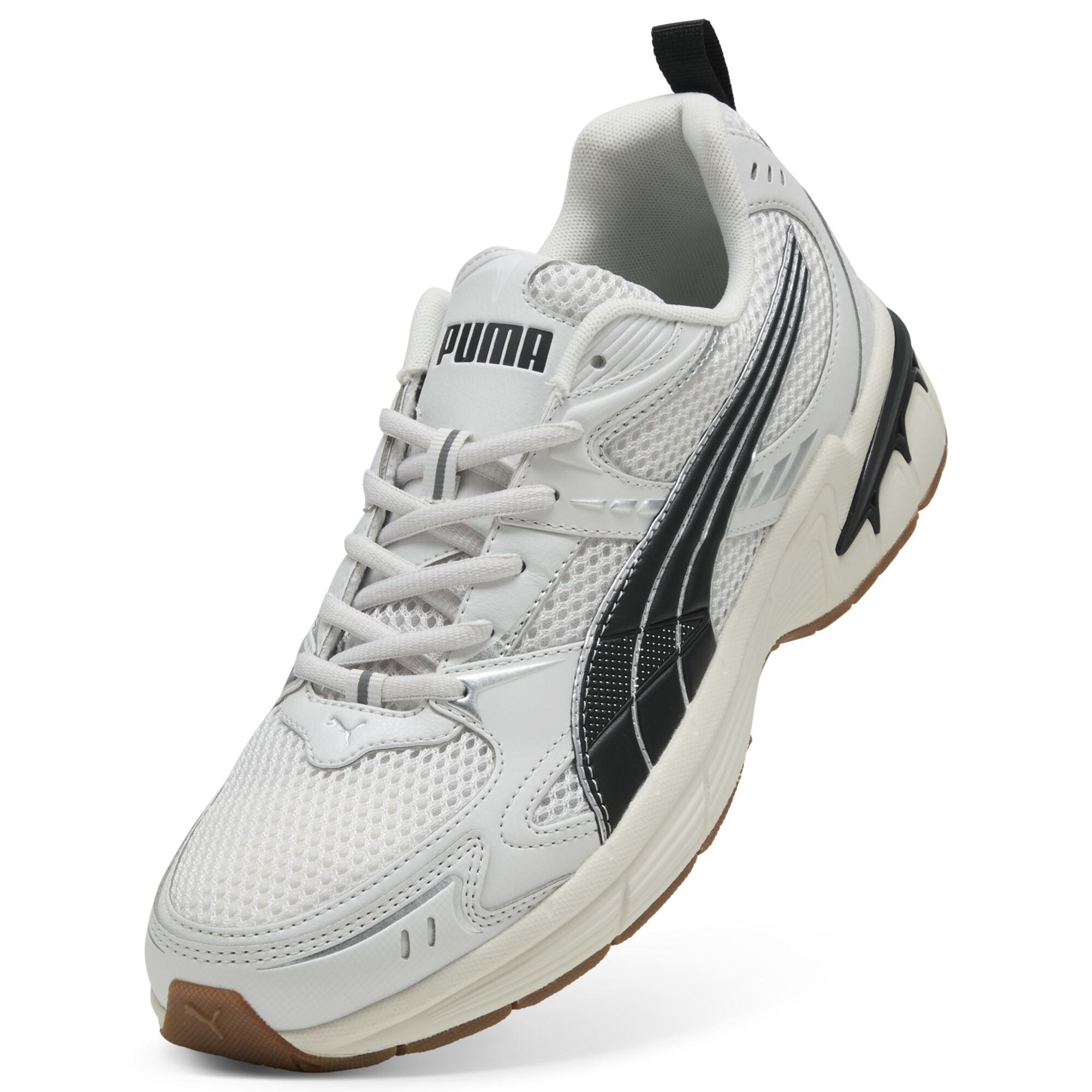 PUMA Milenio Tech 2000 sneakers uniseks, Zwart/Grijs/Zilver, Maat 42 thumbnail 2