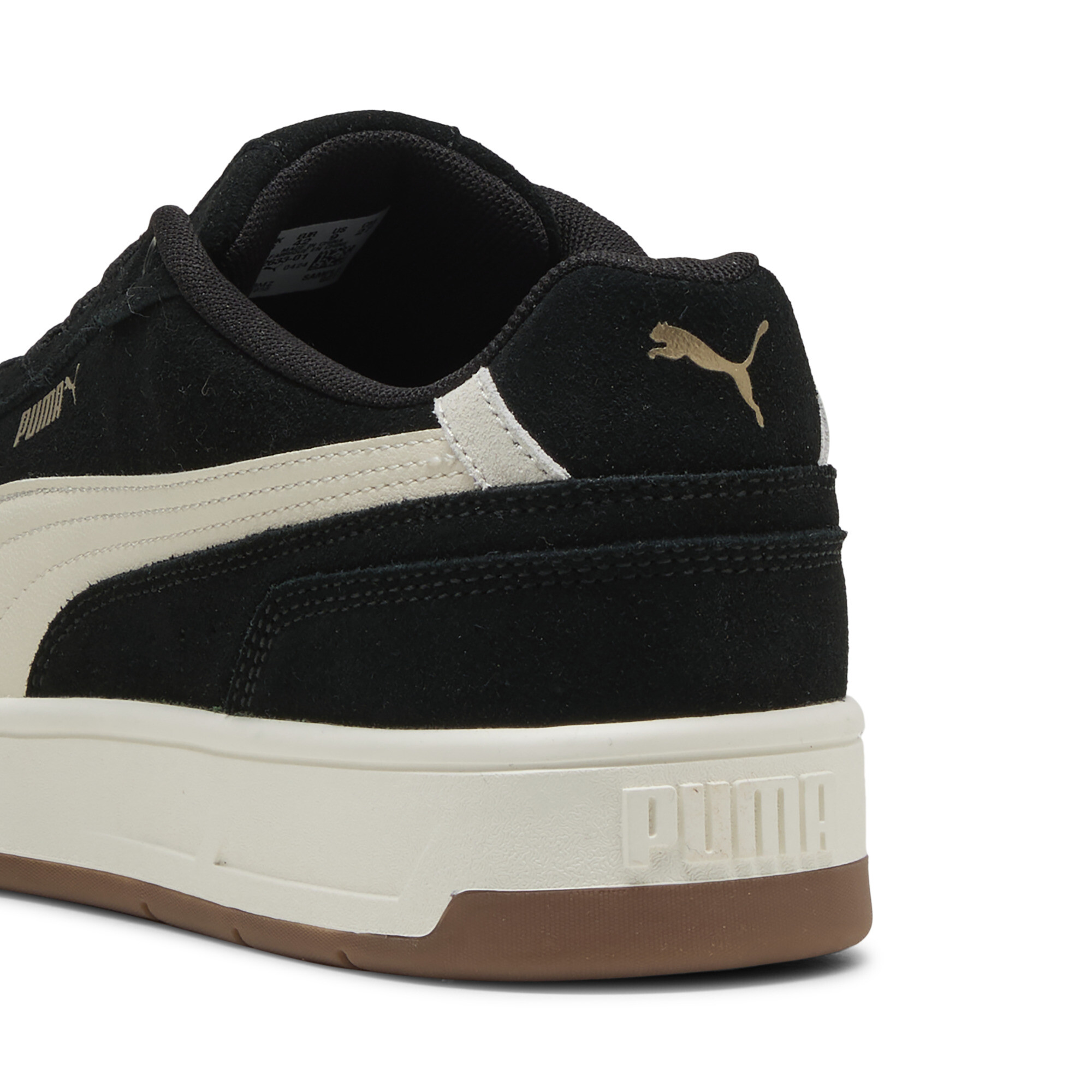 PUMA Court Classic Suede sneakers uniseks, Zwart/Goud, Maat 48 thumbnail 5