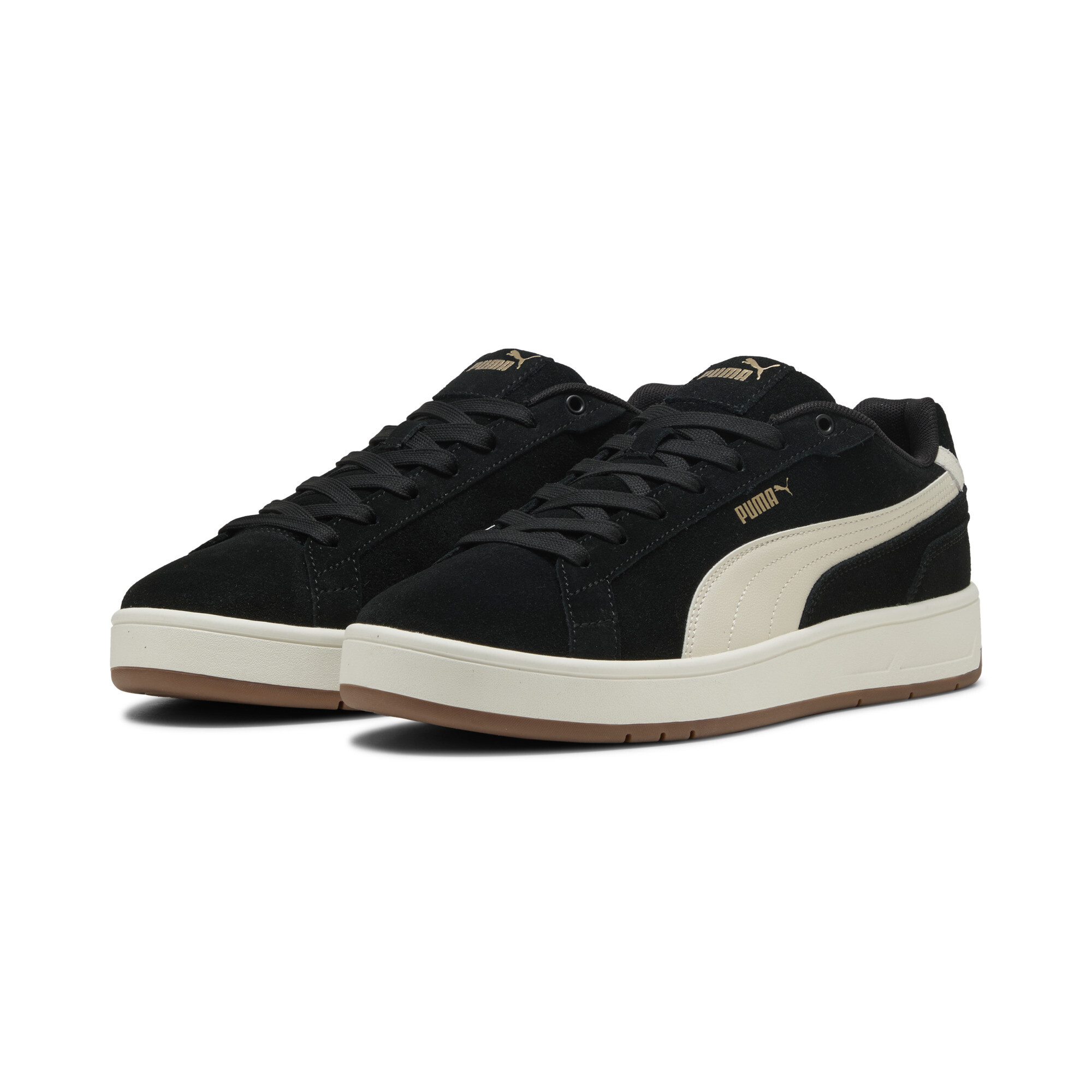 PUMA Court Classic Suede sneakers uniseks, Zwart/Goud, Maat 48 thumbnail 6