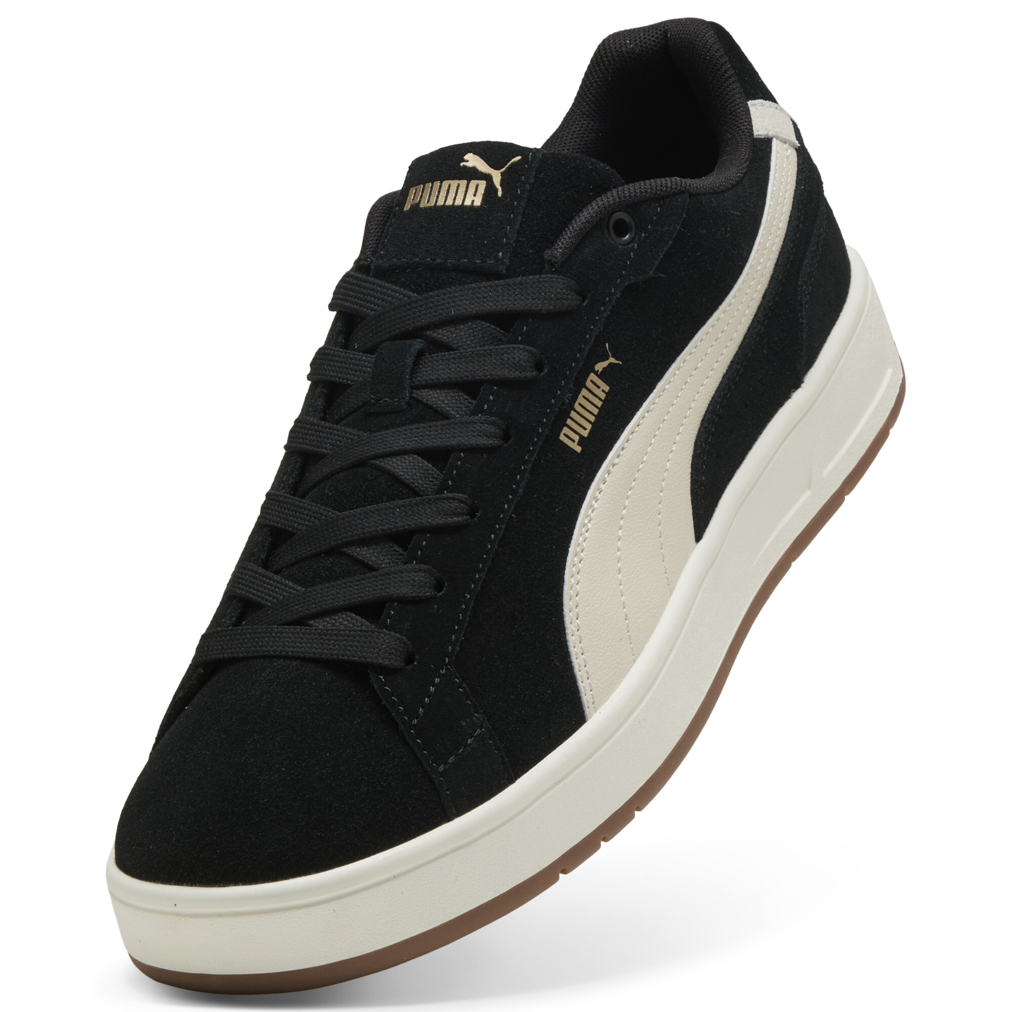 PUMA Court Classic Suede sneakers uniseks, Zwart/Goud, Maat 48 thumbnail 2