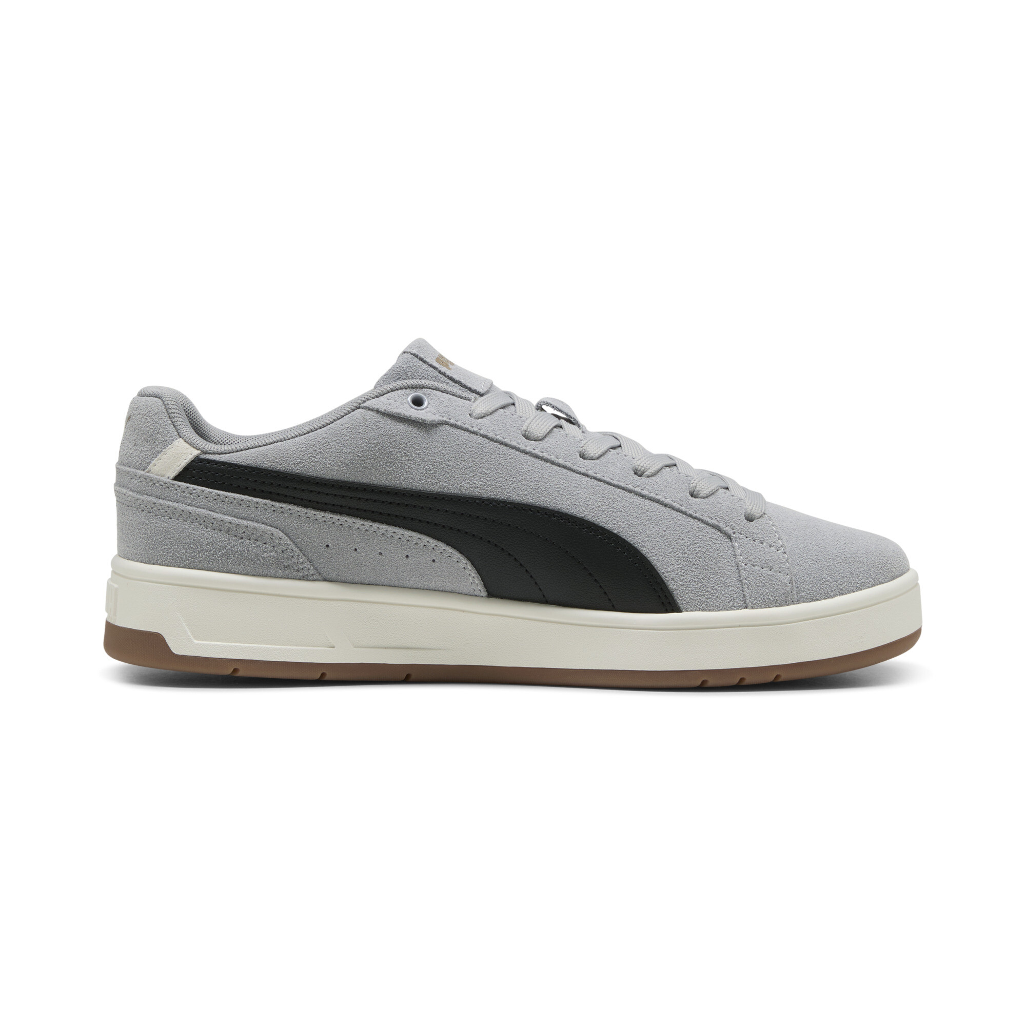 PUMA Court Classic Suede sneakers uniseks, Zwart/Grijs/Goud, Maat 43 thumbnail 3