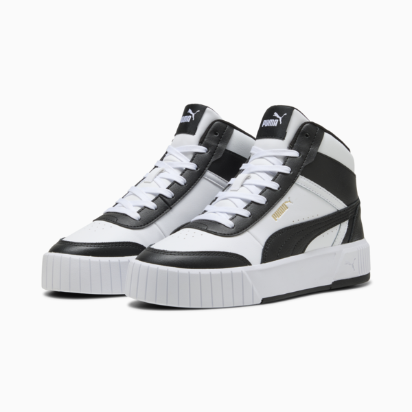 Carina Mia Mid Sneakers Women, PUMA White-PUMA Black-PUMA Gold, large-ZAF