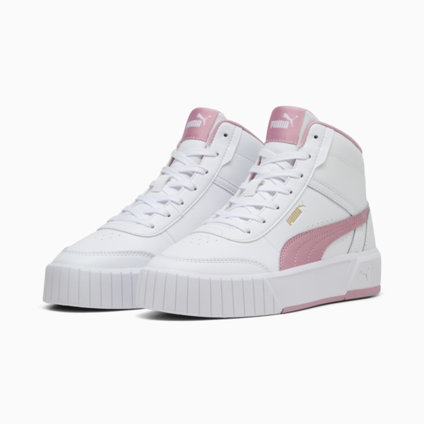 Carina Mia Mid Sneakers Women, PUMA White-Poised Pink-PUMA Gold, large-ZAF