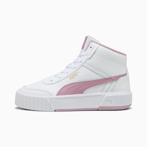 Carina Mia Mid Sneakers Women, PUMA White-Poised Pink-PUMA Gold, large-ZAF