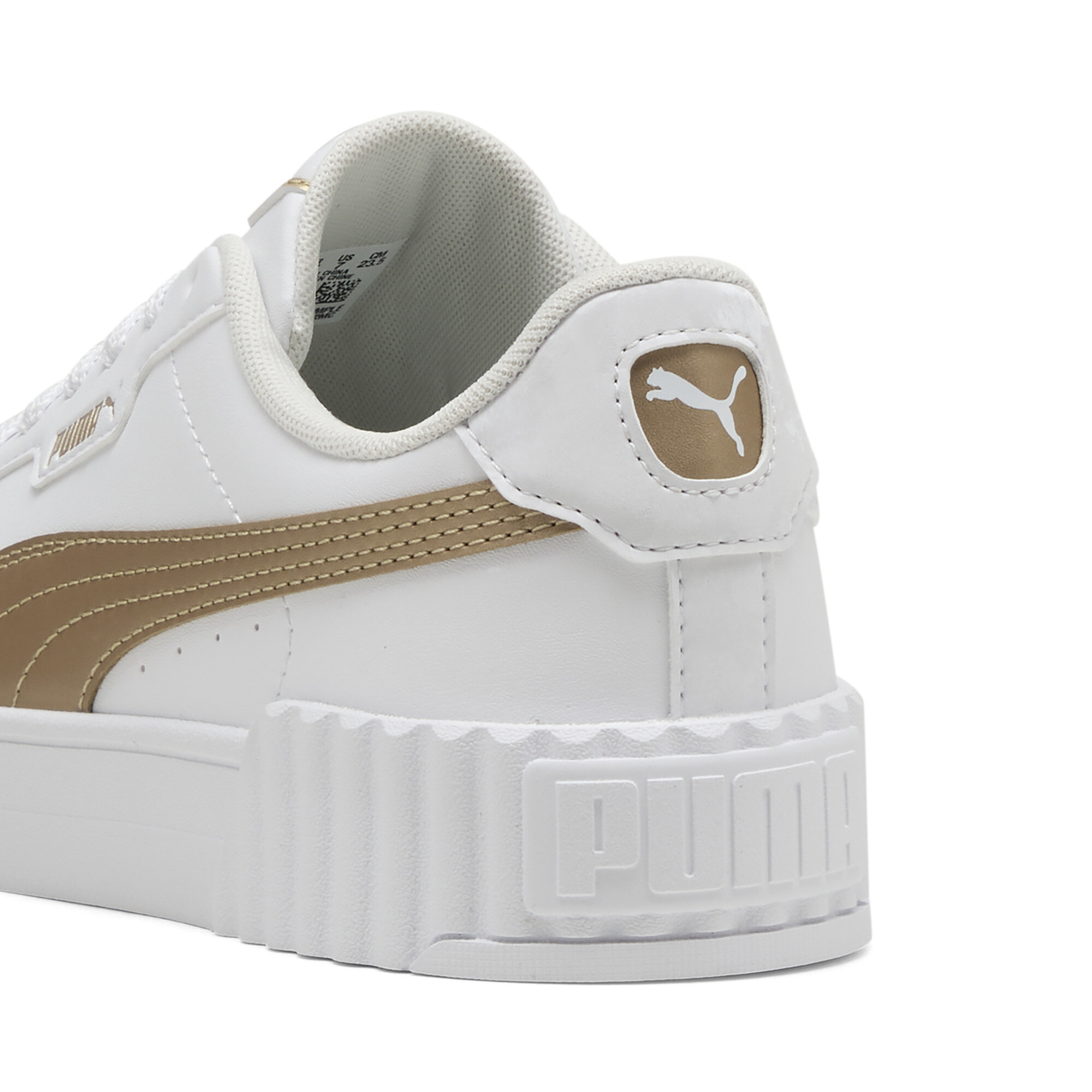 PUMA Carina 3.0 Day Night sneakers voor Dames, Wit/Goud, Maat 42 thumbnail 5