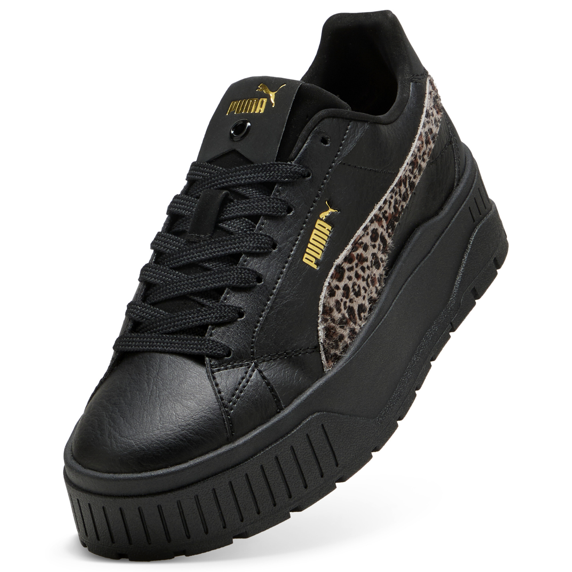PUMA Karmen II Animal Flair sneakers voor Dames, Zwart/Grijs, Maat 40,5 thumbnail 2