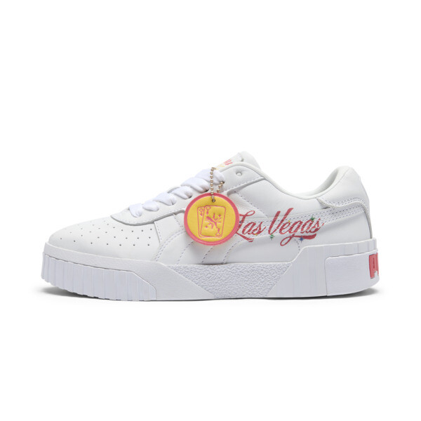 Puma Cali B Vegas Flagship Women's Sneakers In White-peach Frost-sunny Yellow