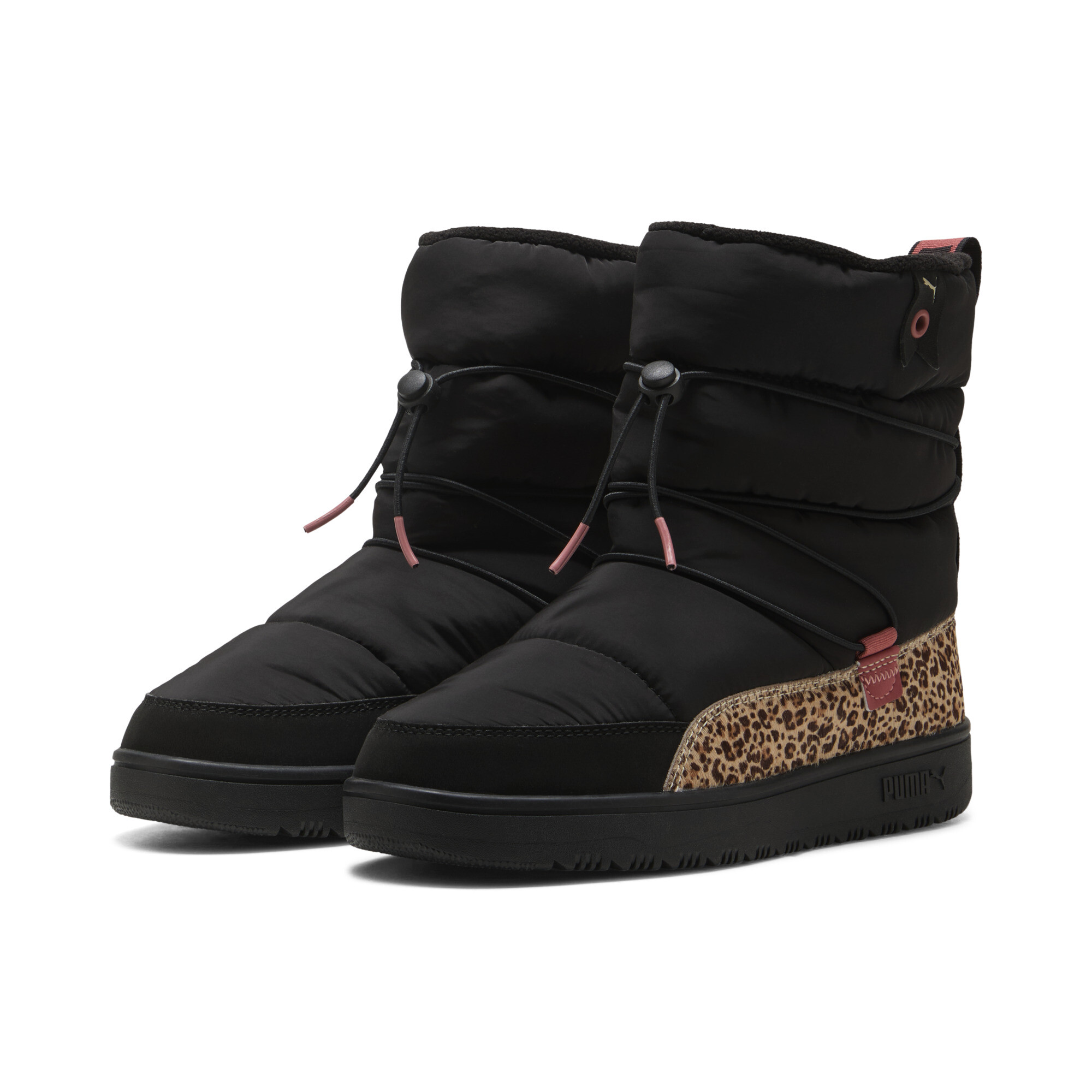 PUMA Snowbae Animal Flair laarzen voor Dames, Roze/Zwart/Bruin, Maat 36 thumbnail 6
