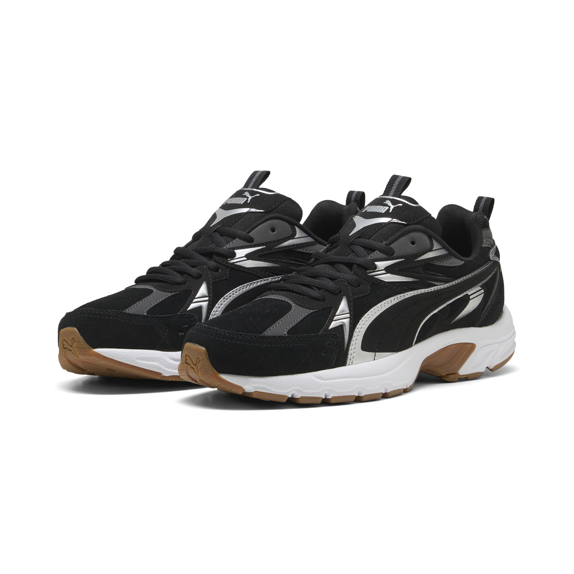 PUMA Milenio Tech sneakers uniseks, Zwart/Grijs/Zilver, Maat 38,5 thumbnail 6