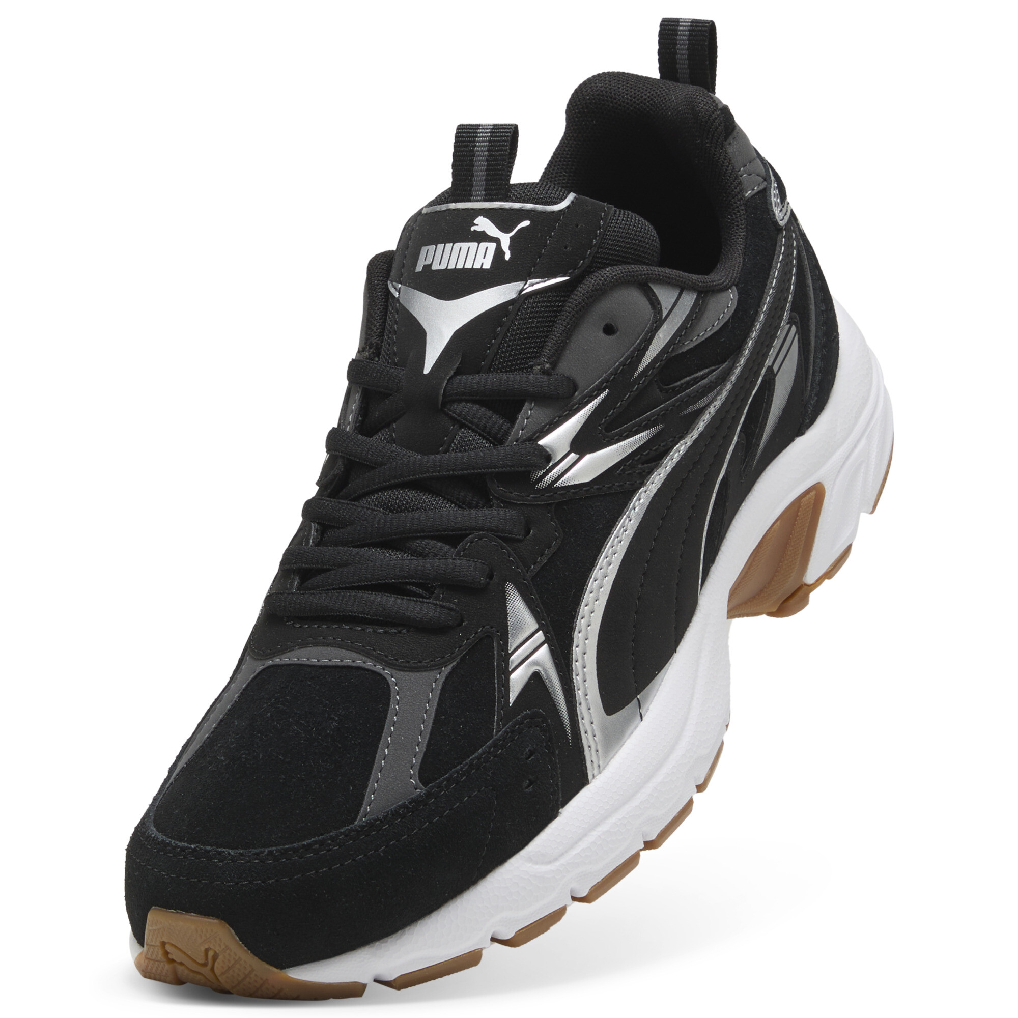 PUMA Milenio Tech sneakers uniseks, Zwart/Grijs/Zilver, Maat 38,5 thumbnail 2