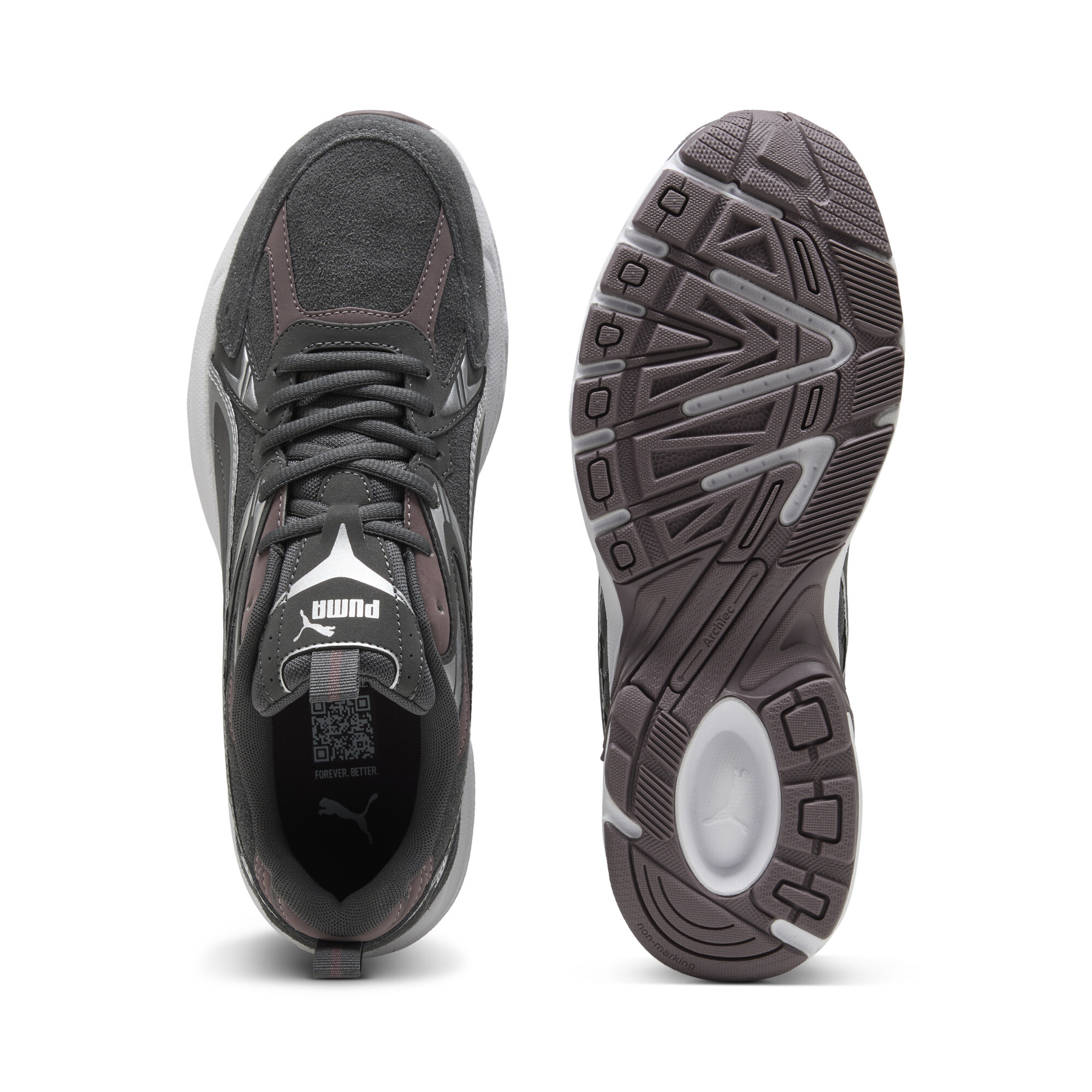 PUMA Milenio Tech sneakers uniseks, Grijs/Zilver, Maat 43 thumbnail 4