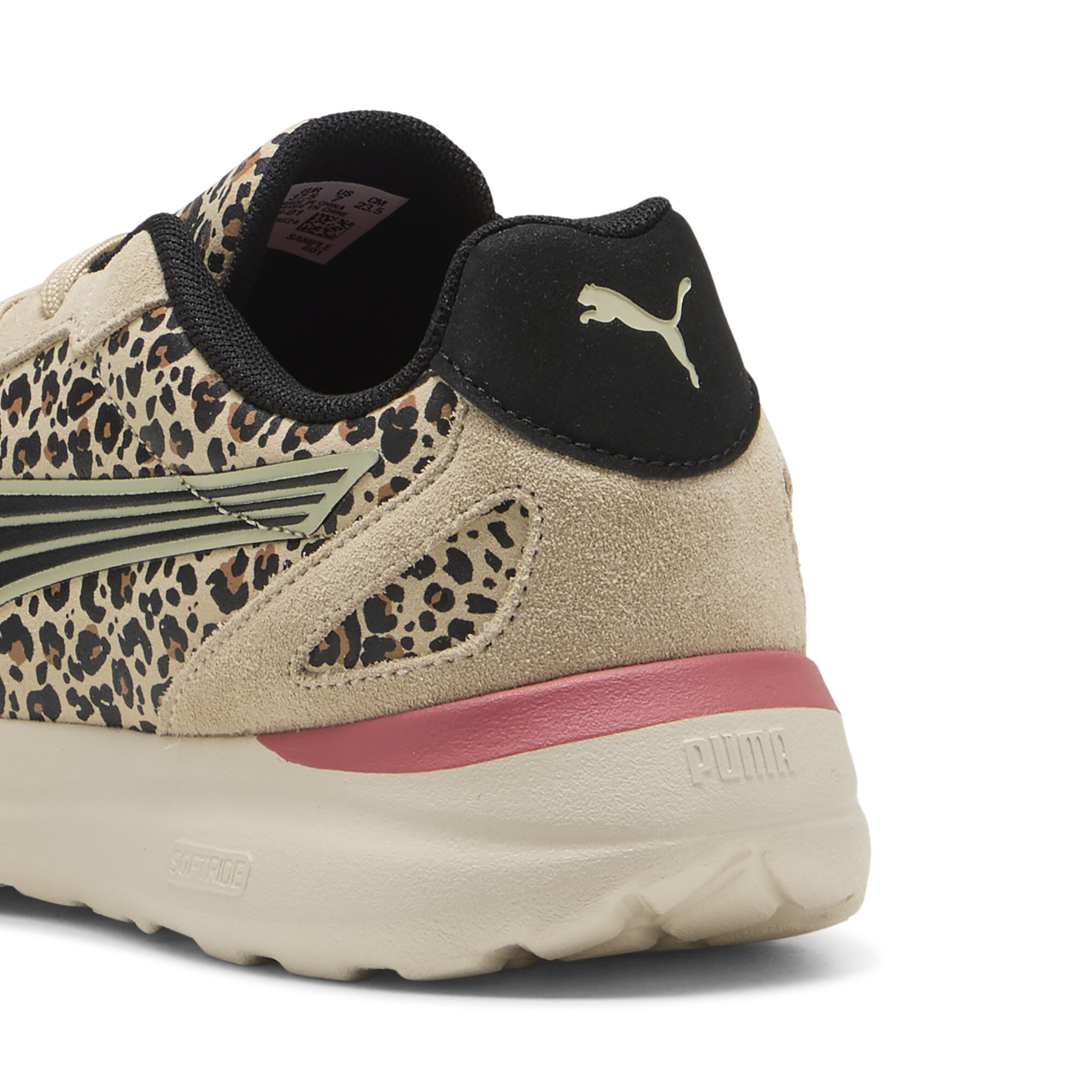 PUMA Softride Cosmic Animal Flair voor Dames, Roze/Zwart/Bruin, Maat 39 thumbnail 5