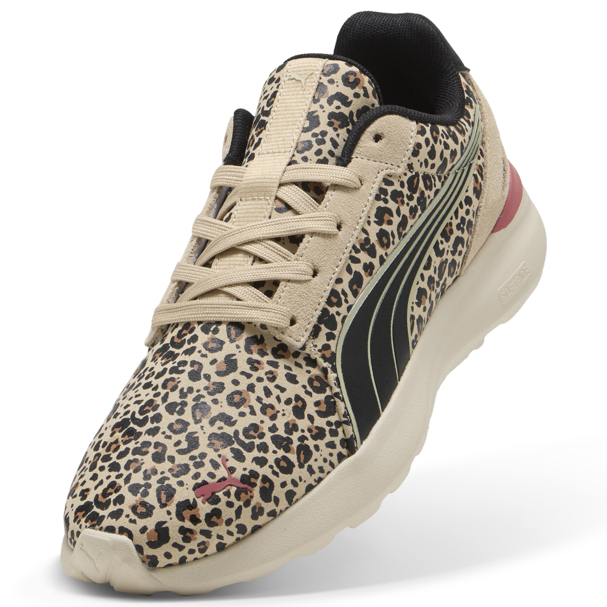 PUMA Softride Cosmic Animal Flair voor Dames, Roze/Zwart/Bruin, Maat 39 thumbnail 2