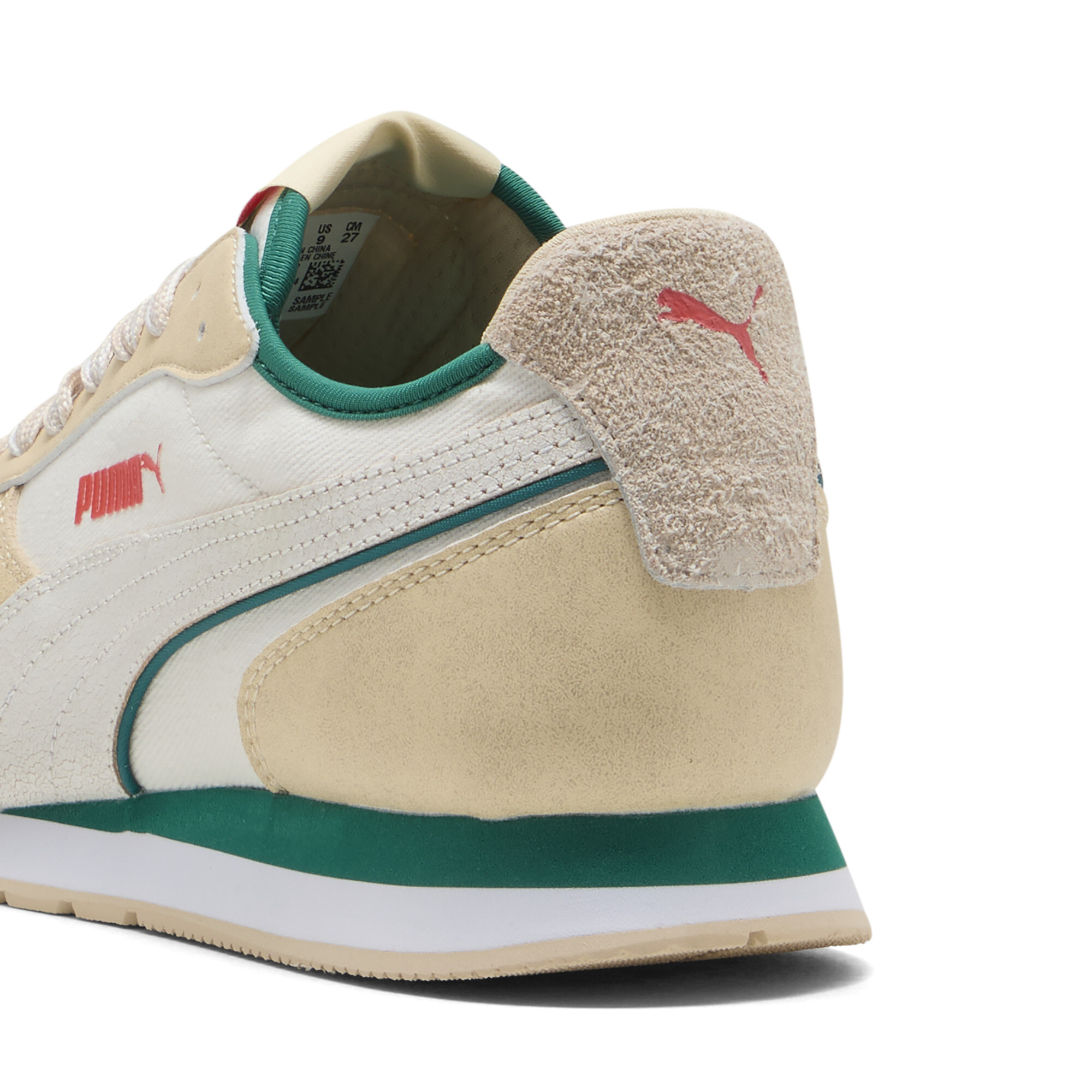 PUMA St Miler Retro Run-sneakers, Groen/Wit, Maat 40,5 thumbnail 5