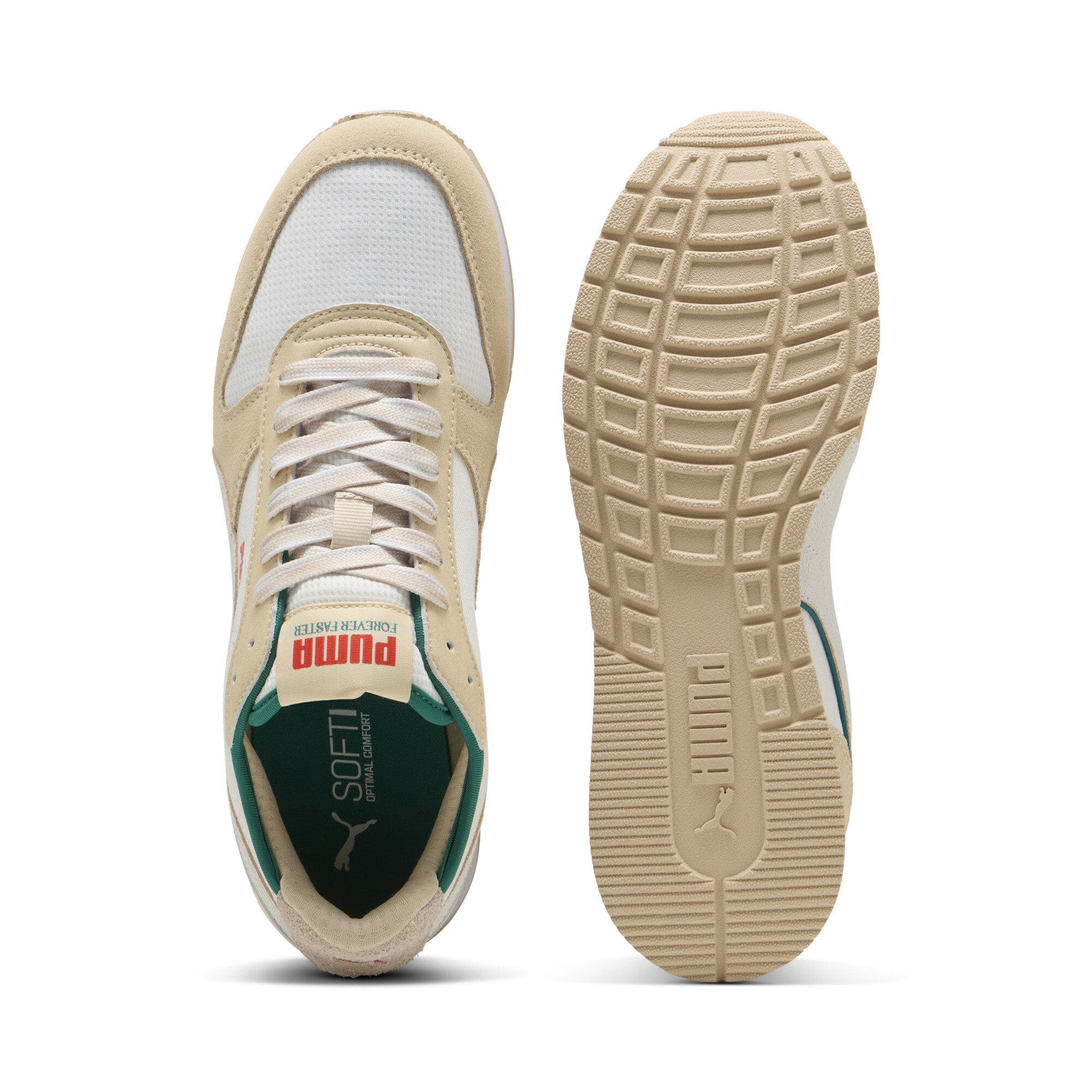 PUMA St Miler Retro Run-sneakers, Groen/Wit, Maat 40,5 thumbnail 4