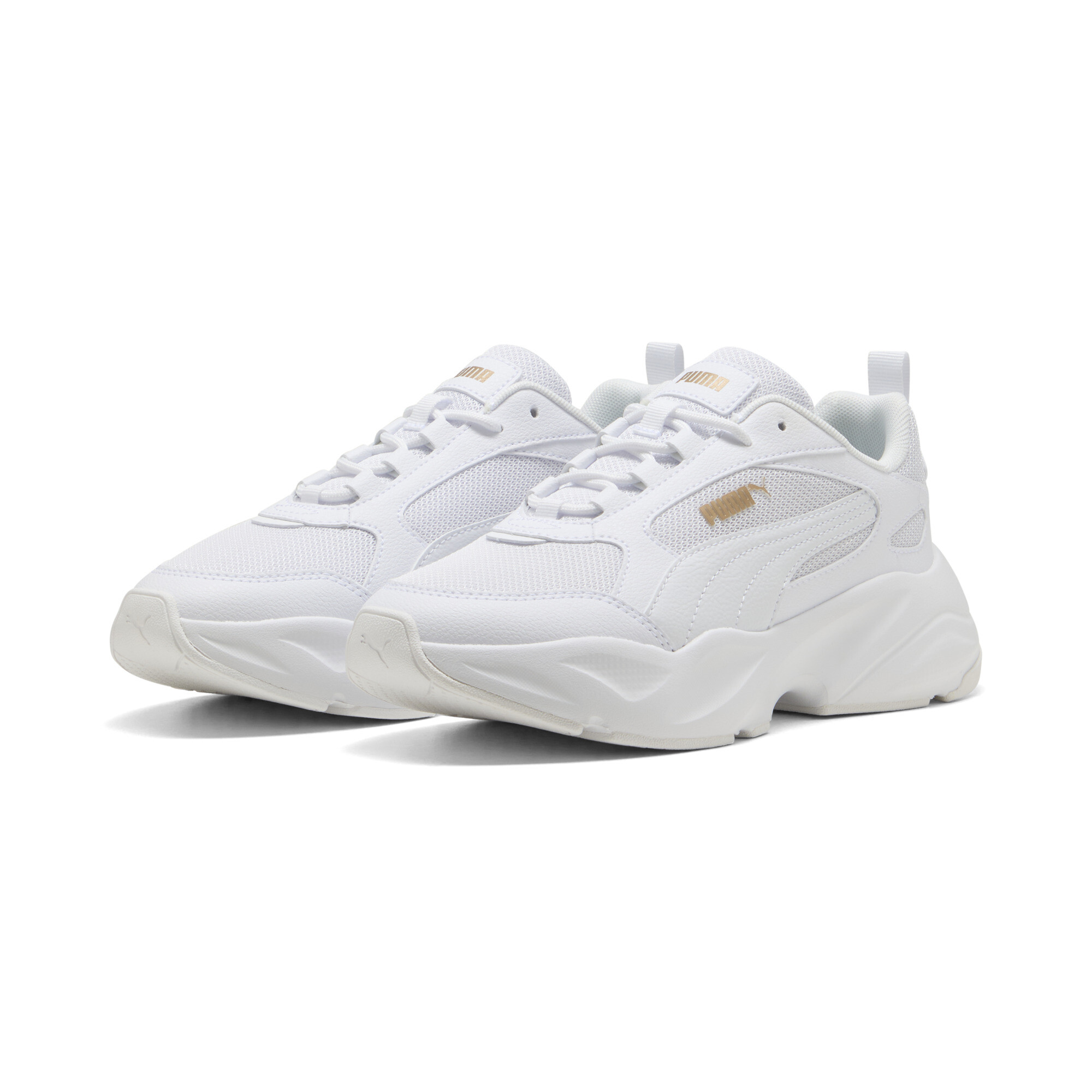 PUMA Cassia 2.0 sneakers voor Dames, Wit/Goud, Maat 41 thumbnail 6