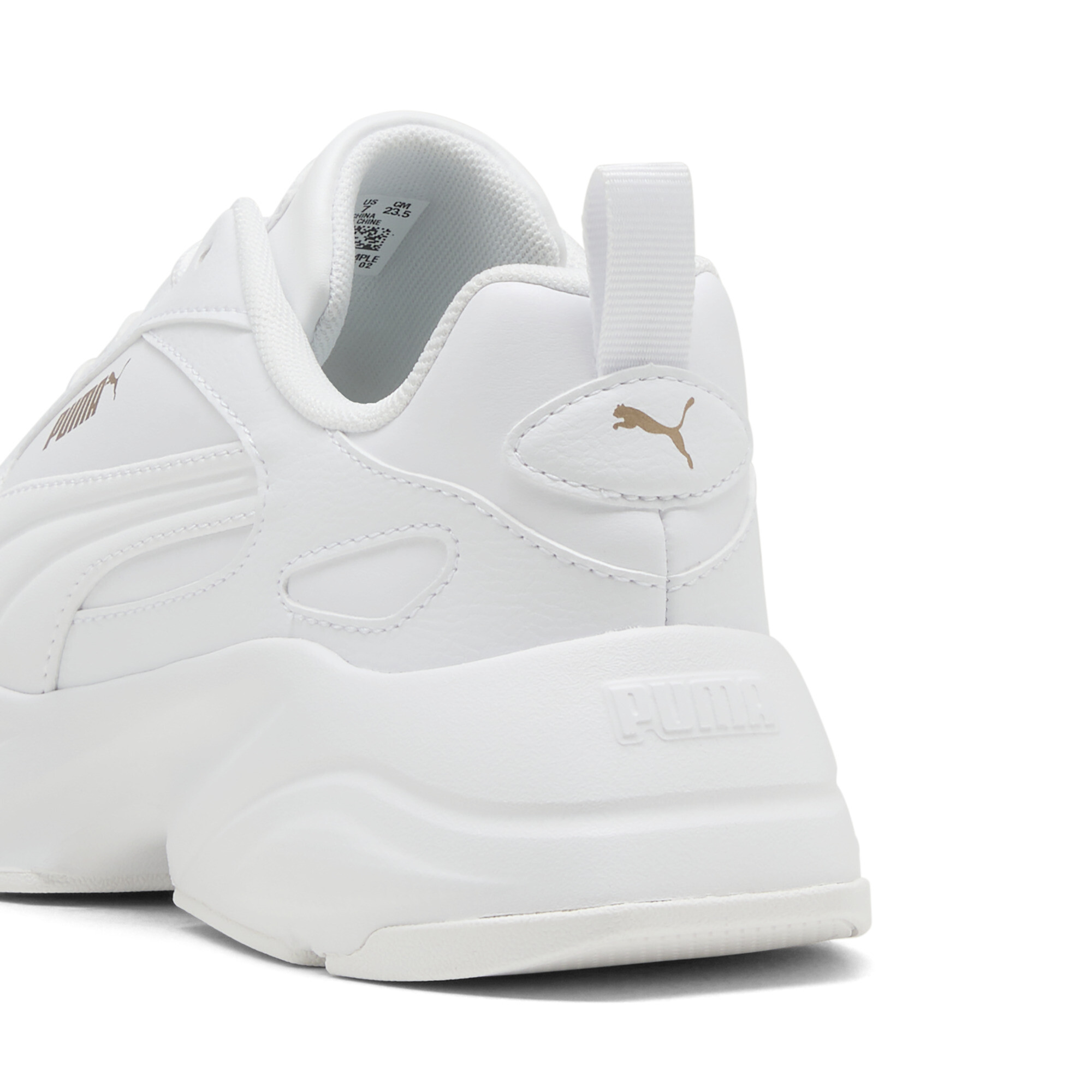 PUMA Cassia 2.0 sneakers voor Dames, Wit/Goud, Maat 42 thumbnail 5