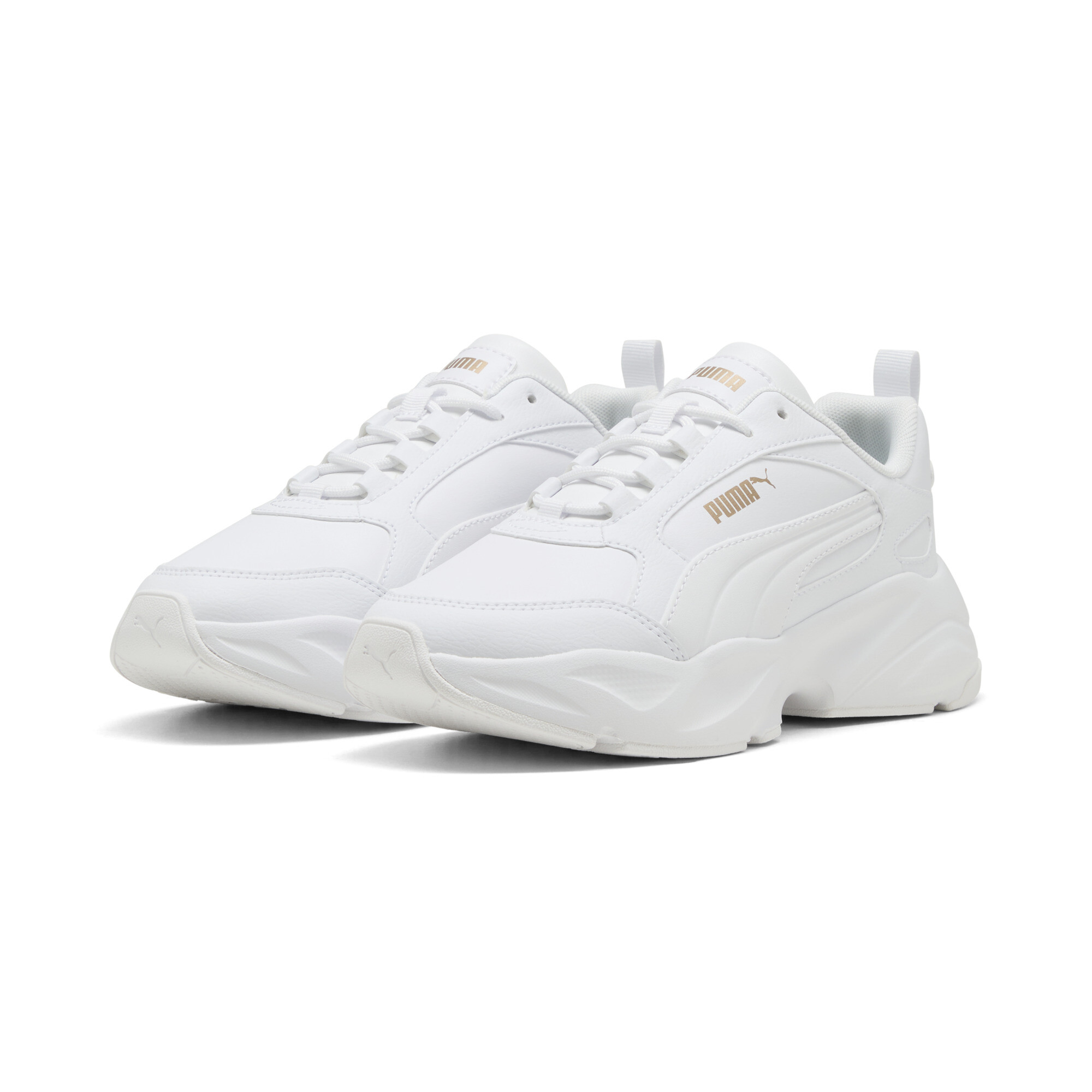PUMA Cassia 2.0 sneakers voor Dames, Wit/Goud, Maat 42 thumbnail 6