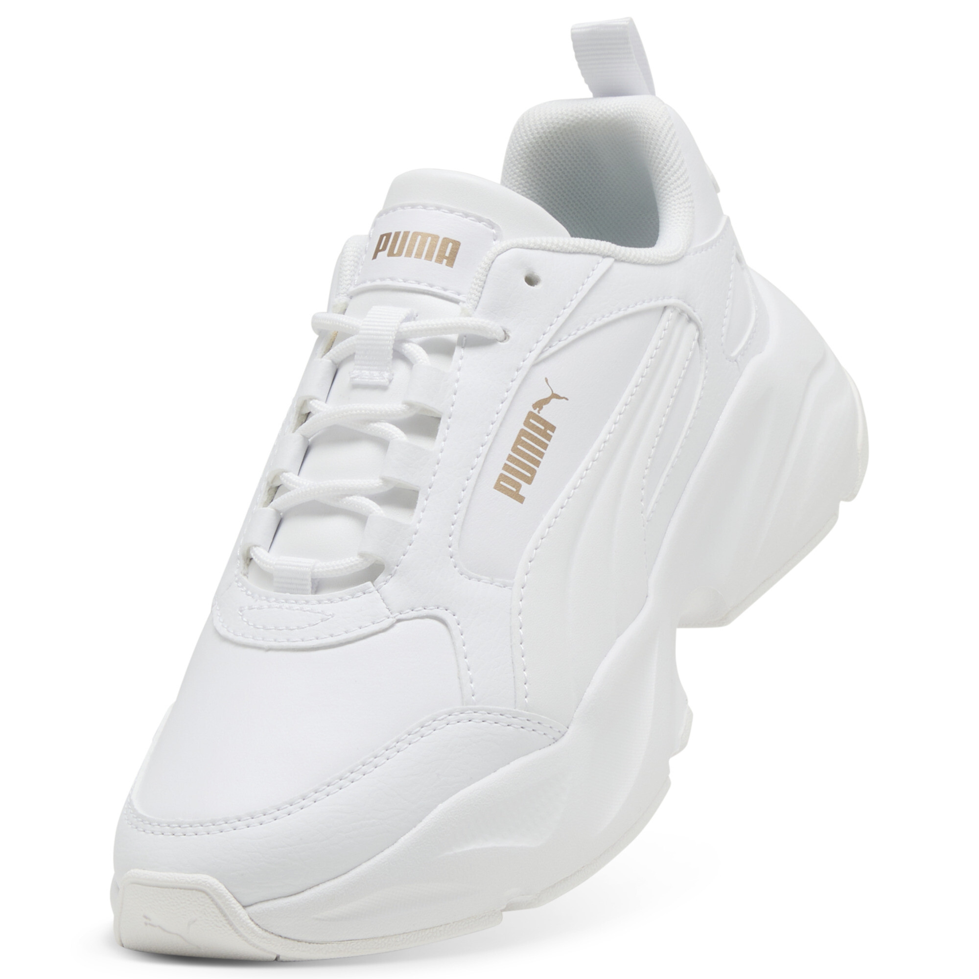 PUMA Cassia 2.0 sneakers voor Dames, Wit/Goud, Maat 42 thumbnail 2
