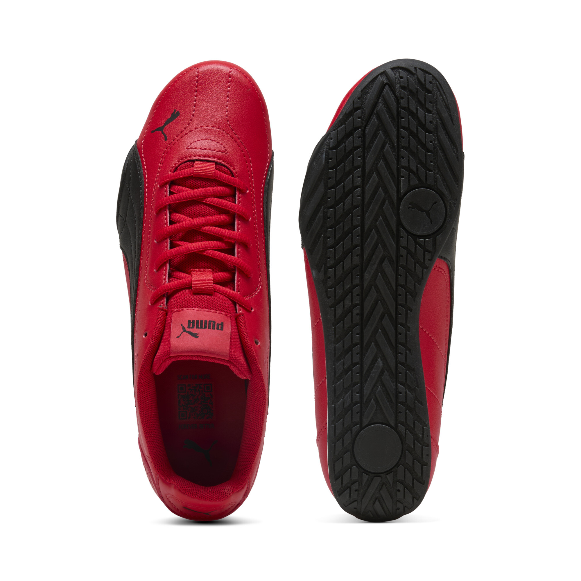 PUMA Meza sneakers uniseks, Zwart/Rood, Maat 37,5 thumbnail 4