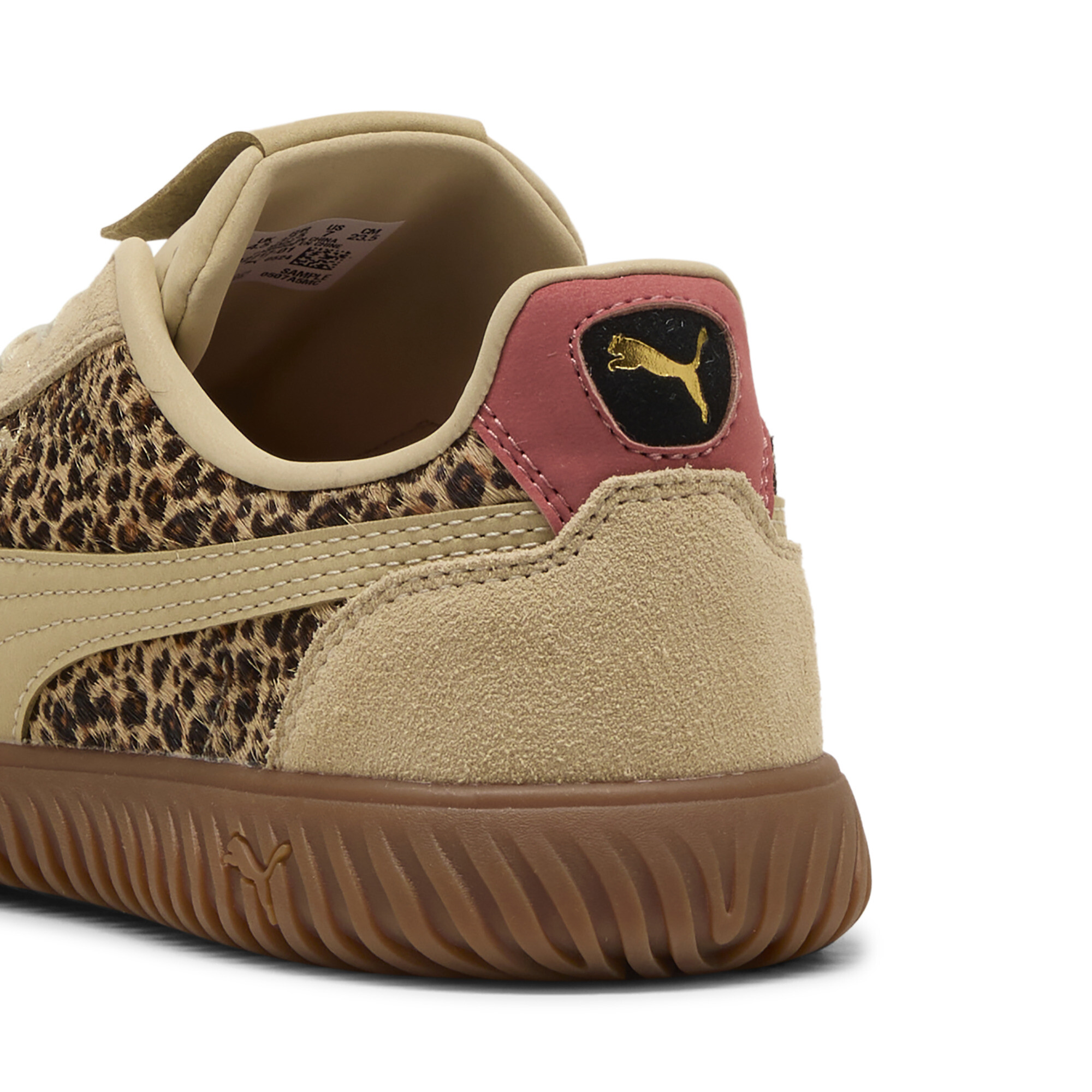 Puma Club Kayzer Animal Flair voor Dames, Roze/Zwart/Goud, Maat 37,5 thumbnail 5