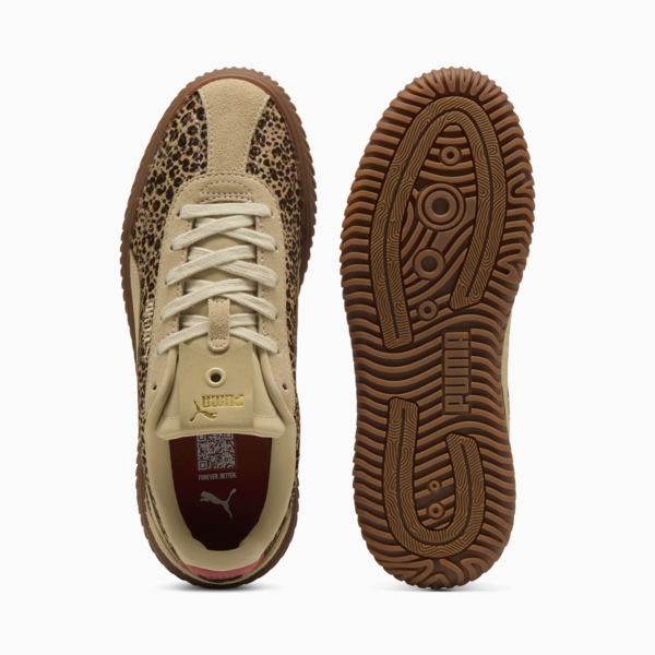 Tenis Puma Club Kayzer Animal Flair para mujer, Toasted Almond-PUMA Black-PUMA Gold, large-MEX