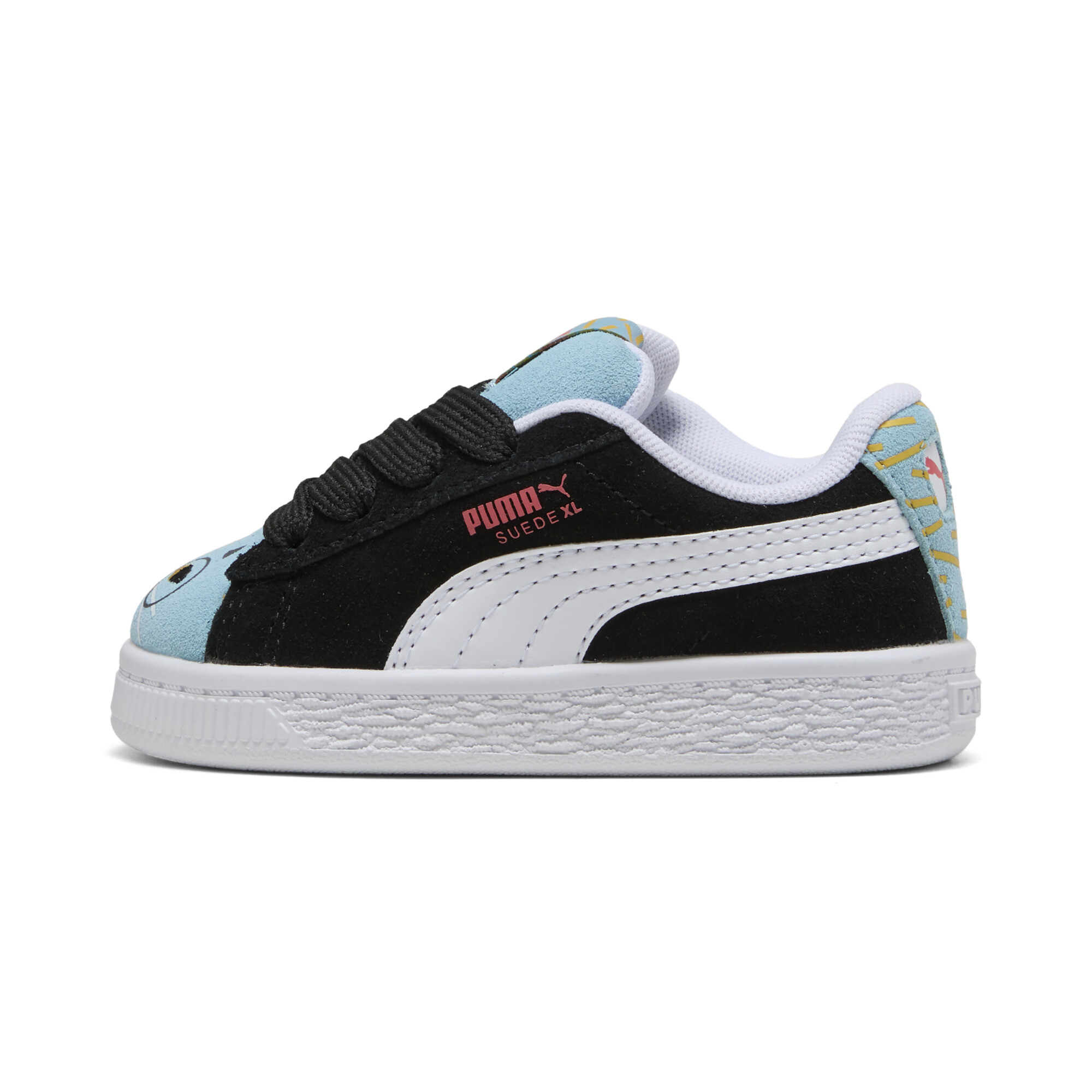 Puma Suede XL Moody Cat Elasticated Sneakers Baby Schuhe | Black/White/Aqua | Größe: 26