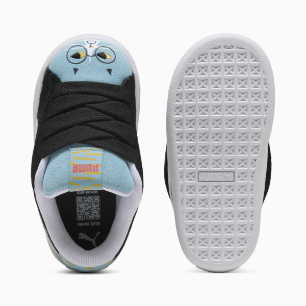 Suede XL Moody Cat Elasticated Sneakers Toddler, PUMA Black-PUMA White-Aqua, large-MEX