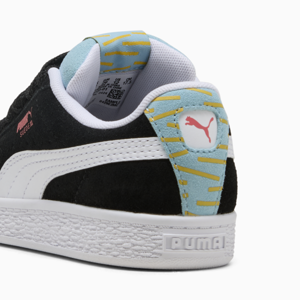 Suede XL Moody Cat Sneakers Kids, PUMA Black-PUMA White-Aqua, large-MEX