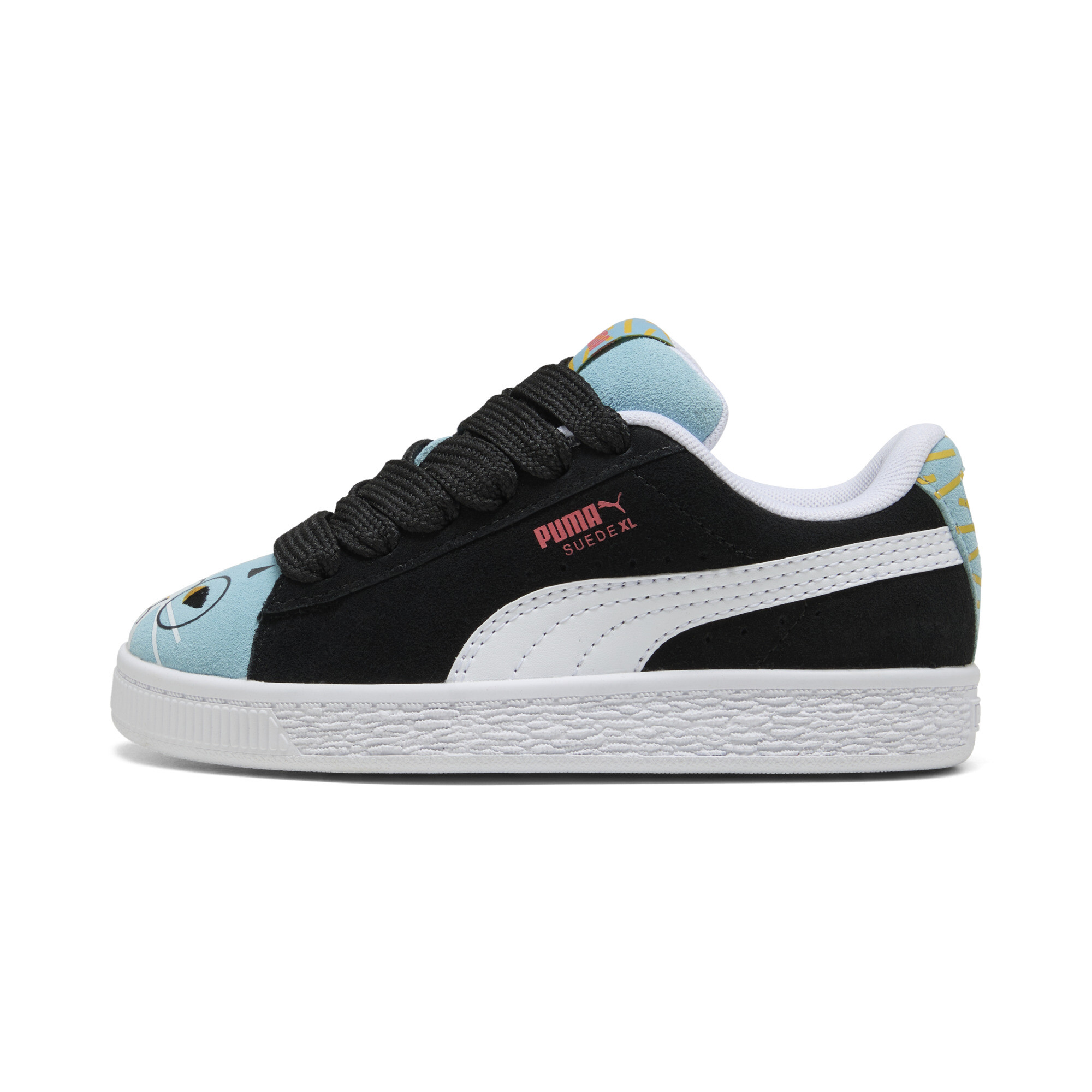 Puma Suede XL Moody Cat Sneakers Kinder Schuhe | Black/White/Aqua | Größe: 28