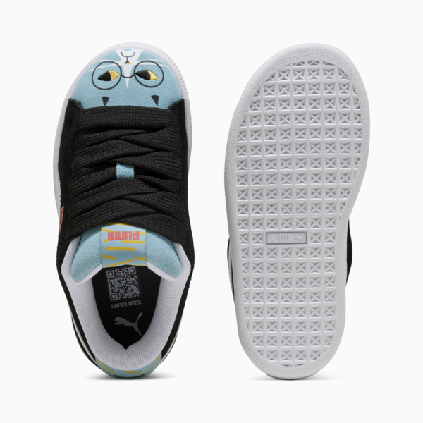 Suede XL Moody Cat Sneakers Kids, PUMA Black-PUMA White-Aqua, large-MEX