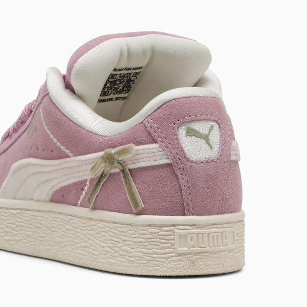 Bowtique Suede XL Sneakers Youth, Poised Pink-Frosted Ivory, large-MEX