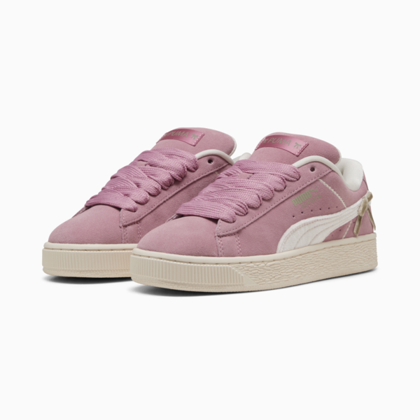 Bowtique Suede XL Sneakers Youth, Poised Pink-Frosted Ivory, large-MEX