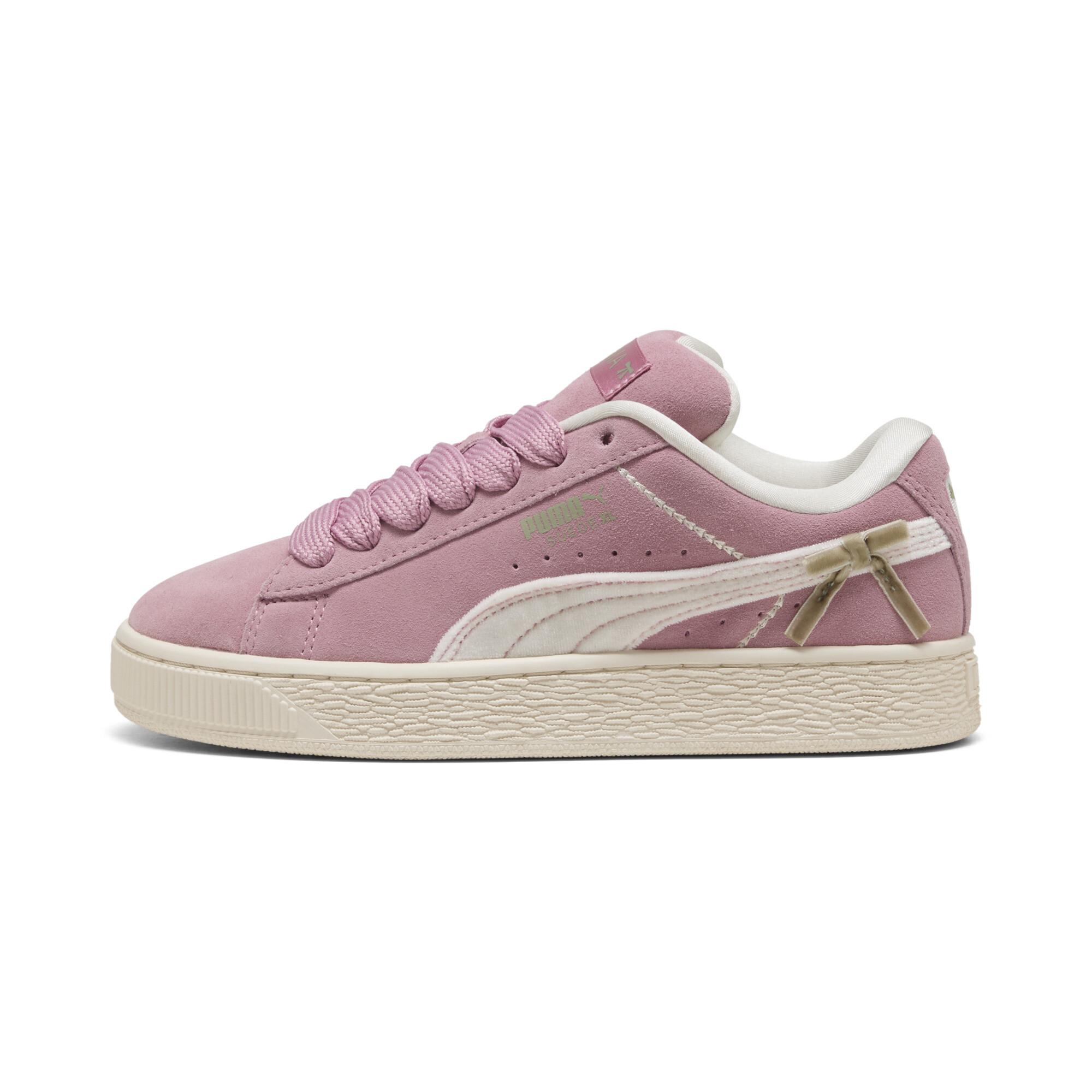PUMA Suede XL Bowtique Youth Shoes in Poised Pink/Frosted Ivory - 402730_01