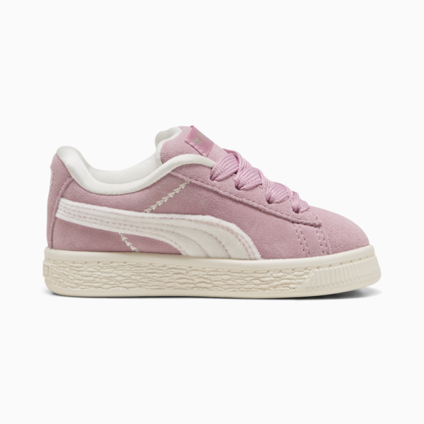 Bowtique Suede XL Sneakers Toddler, Poised Pink-Frosted Ivory, large-MEX