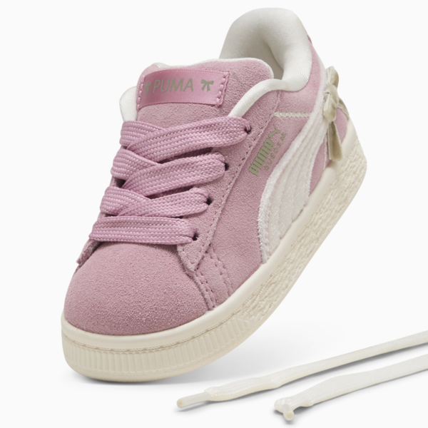 Bowtique Suede XL Sneakers Toddler, Poised Pink-Frosted Ivory, large-MEX