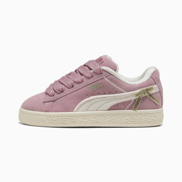 Bowtique Suede XL Sneakers Kids, Poised Pink-Frosted Ivory, large-MEX