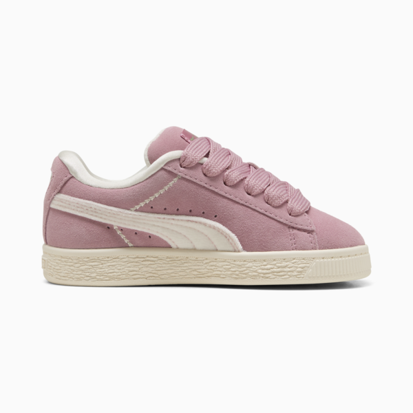 Bowtique Suede XL Sneakers Kids, Poised Pink-Frosted Ivory, large-MEX