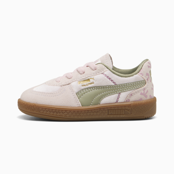 Bowtique Palermo Sneakers Toddler, Jasmine Flower-Lux Army, large-ZAF