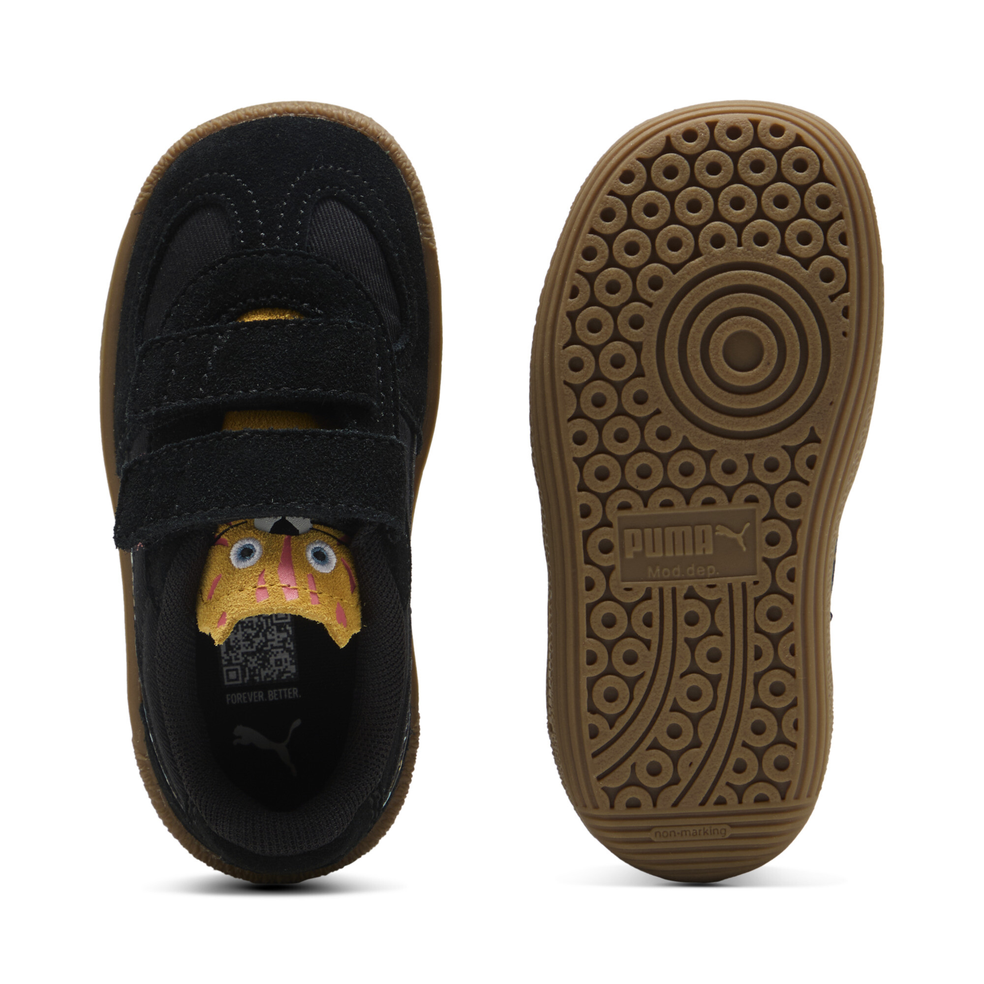 PUMA Palermo Moody Cat sneakers, Zwart/Goud, Maat 23 thumbnail 4