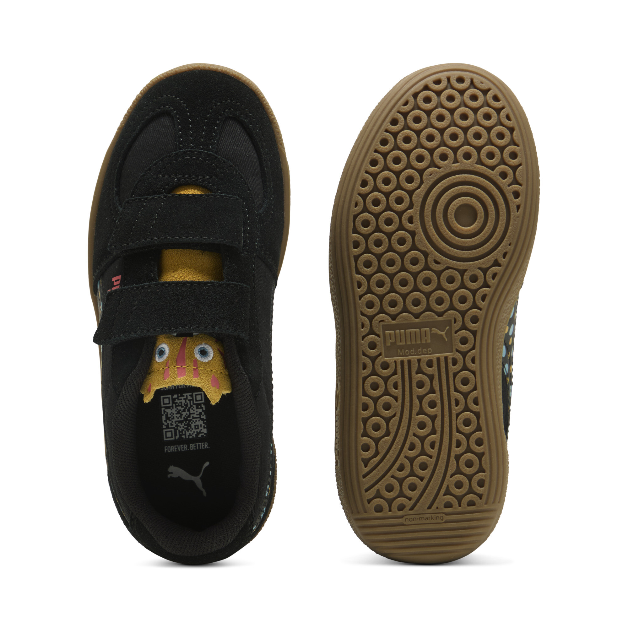 PUMA Palermo Moody Cat sneakers, Zwart/Goud, Maat 31 thumbnail 4