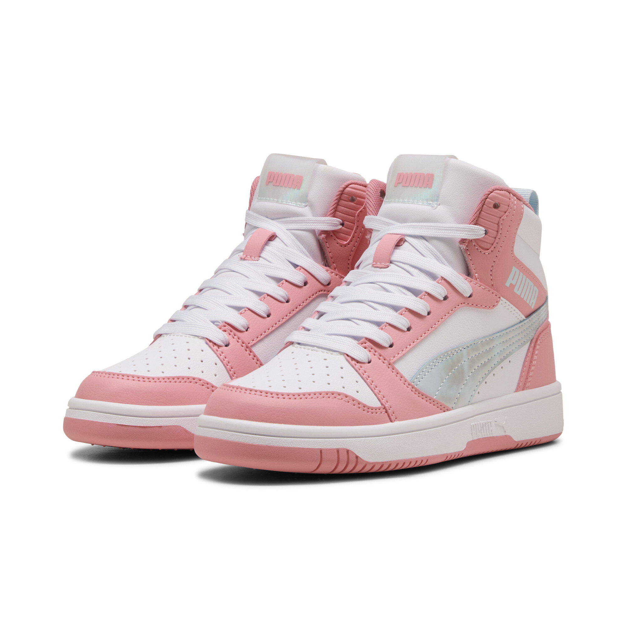 PUMA Rebound V6 Mid Space Belle sneakers voor Dames, Roze/Wit, Maat 37 thumbnail 6