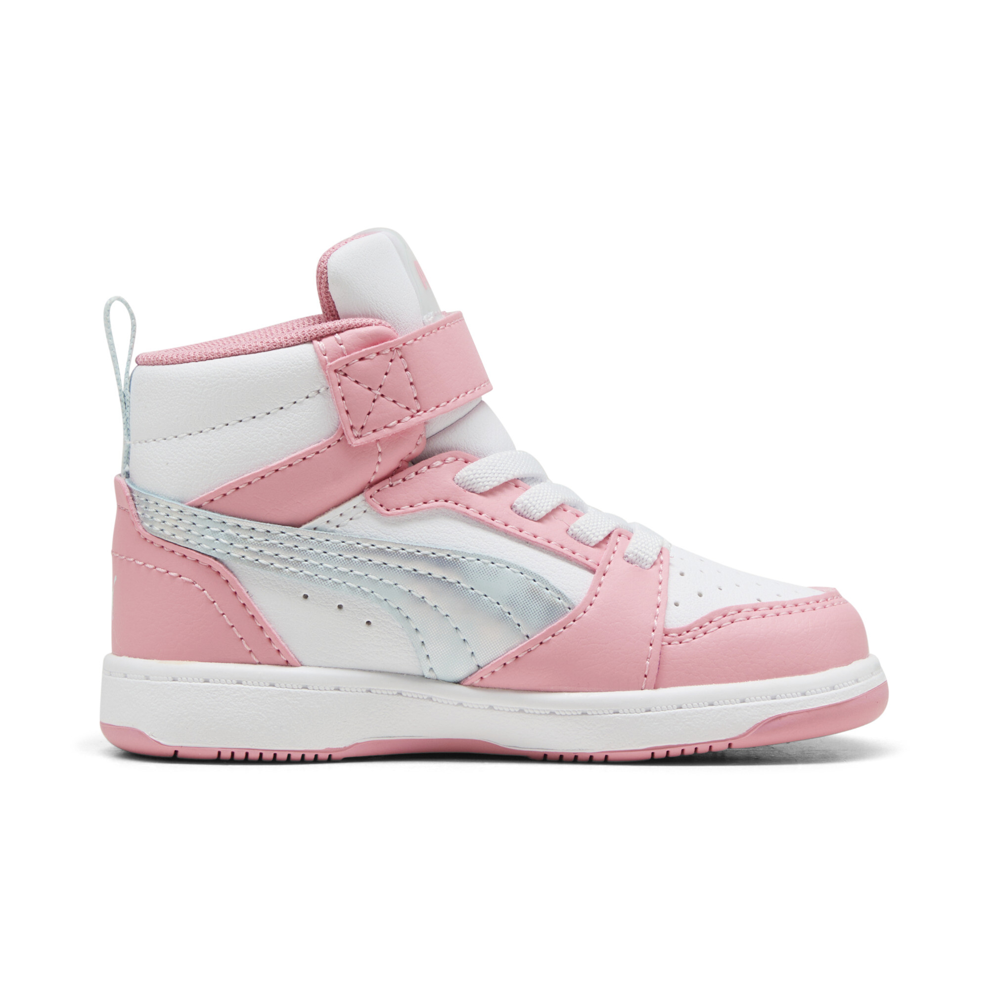 PUMA Rebound V6 Mid Space Belle sneakers voor Dames, Roze/Wit, Maat 22 thumbnail 3