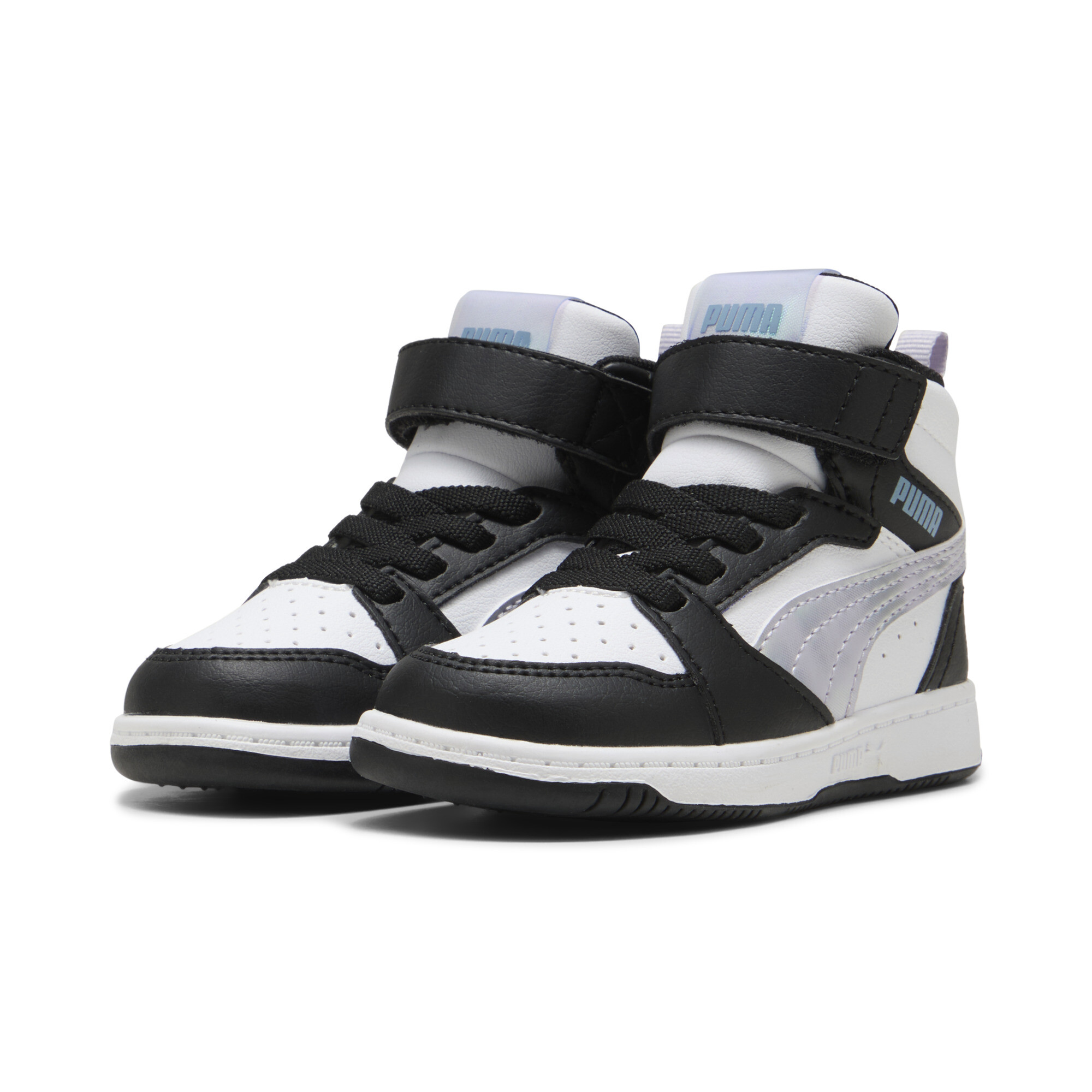 PUMA Rebound V6 Mid Space Belle sneakers voor Dames, Zwart/Wit, Maat 22 thumbnail 6