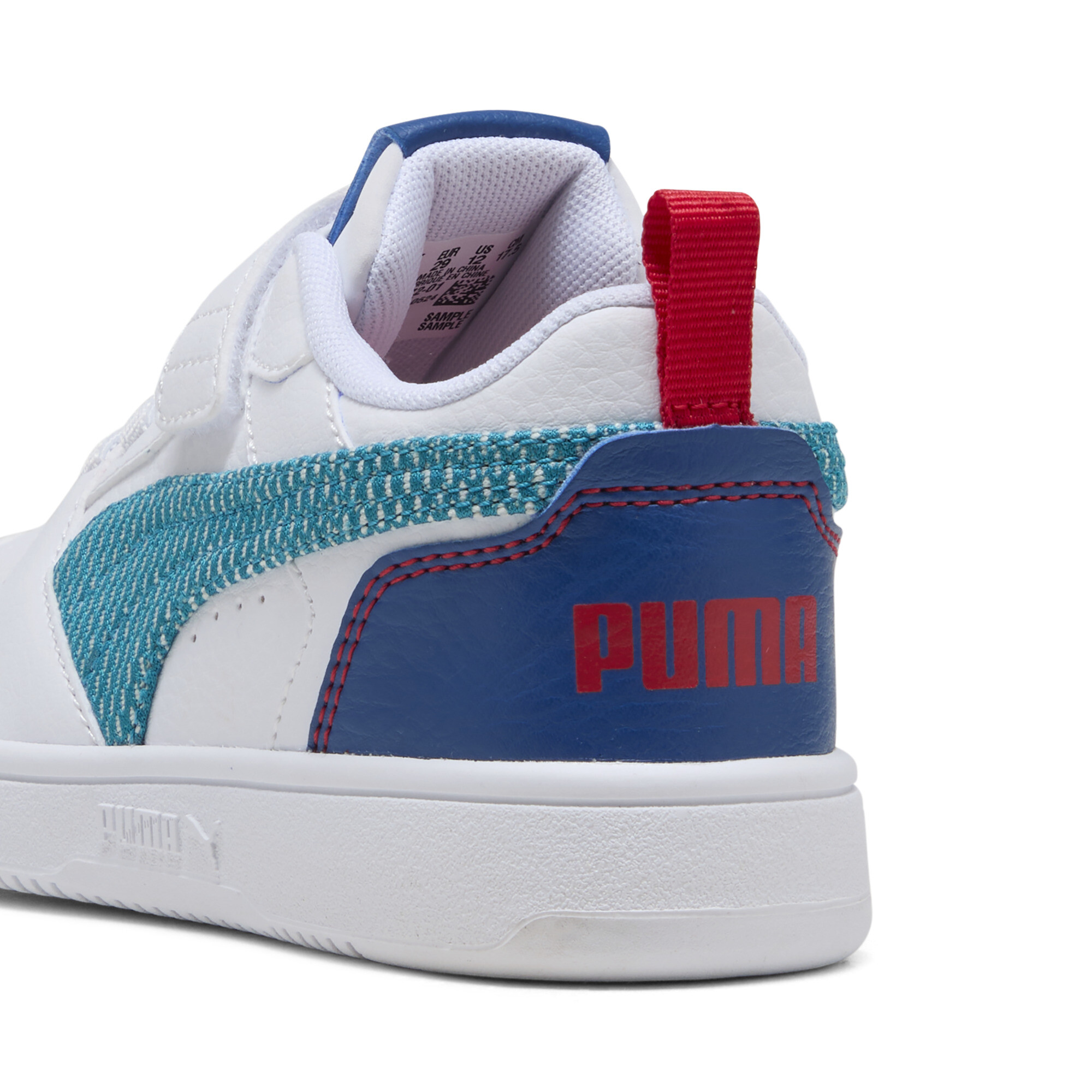 PUMA Rebound V6 Low Run Fun sneakers, Blauw/Wit, Maat 28 thumbnail 5