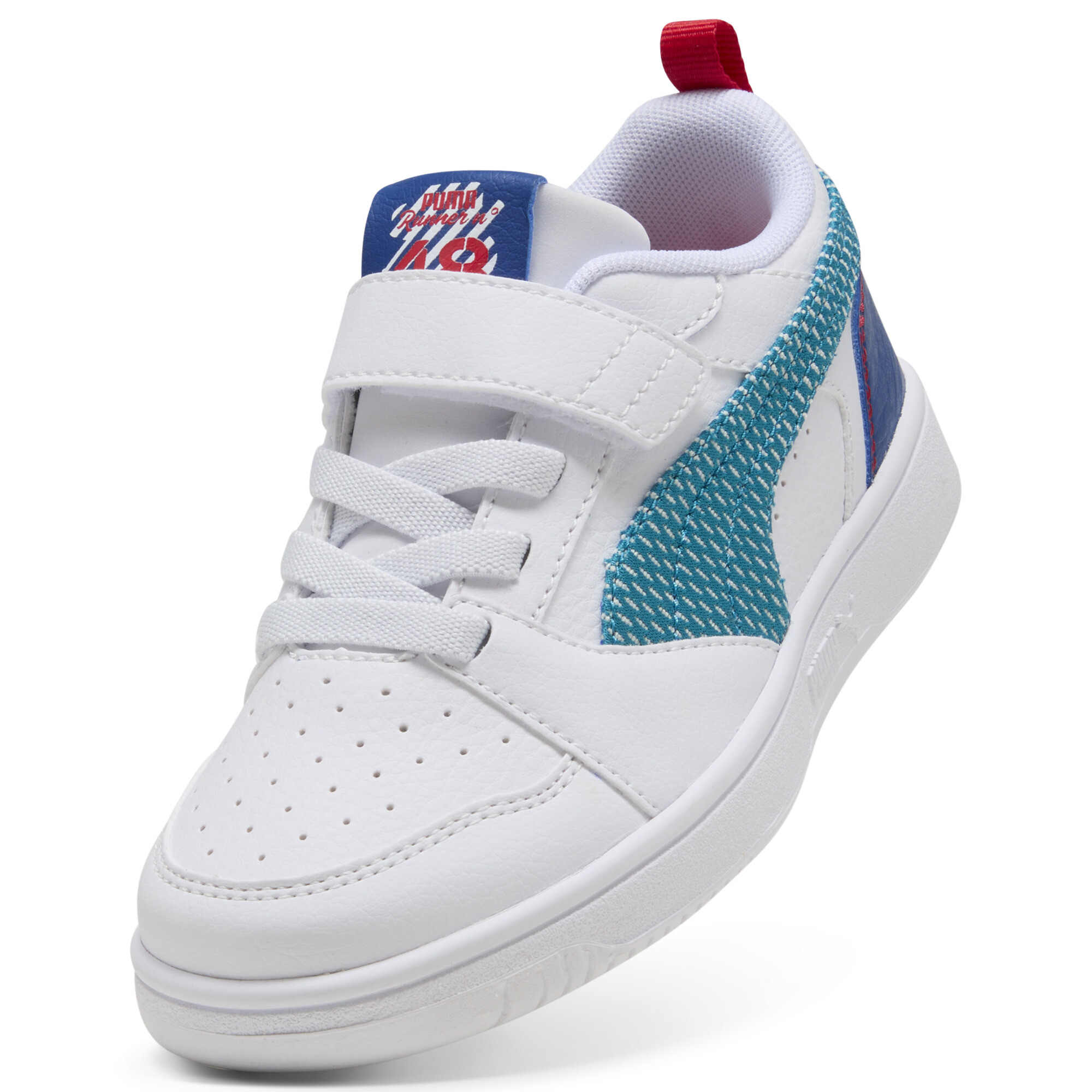 PUMA Rebound V6 Low Run Fun sneakers, Blauw/Wit, Maat 28 thumbnail 2