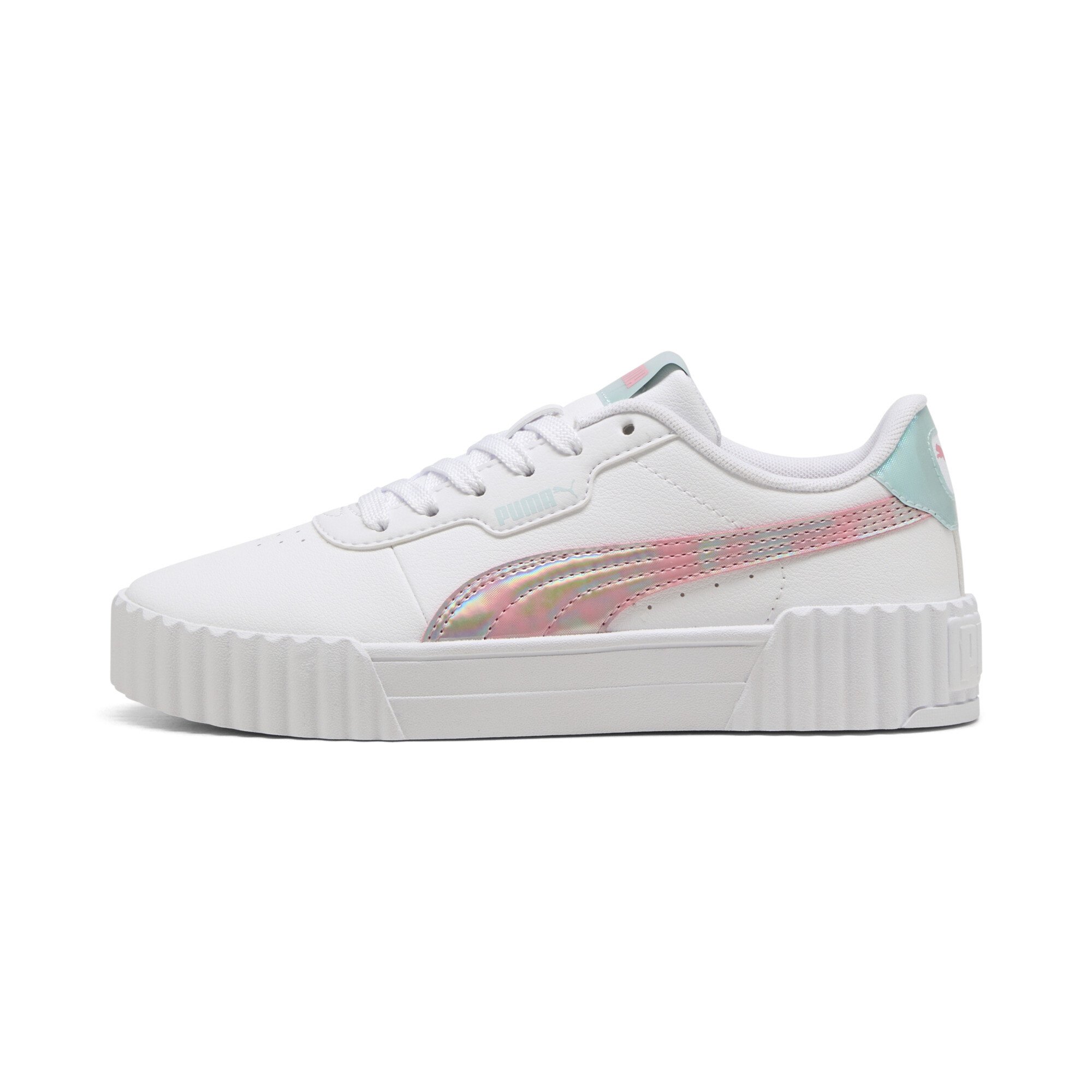 Thumbnail - Puma Carina 3.0 Space Belle Sneakers Teenager Schuhe Für Damen Für Kinder | White/Pinkscape | Größe: 39