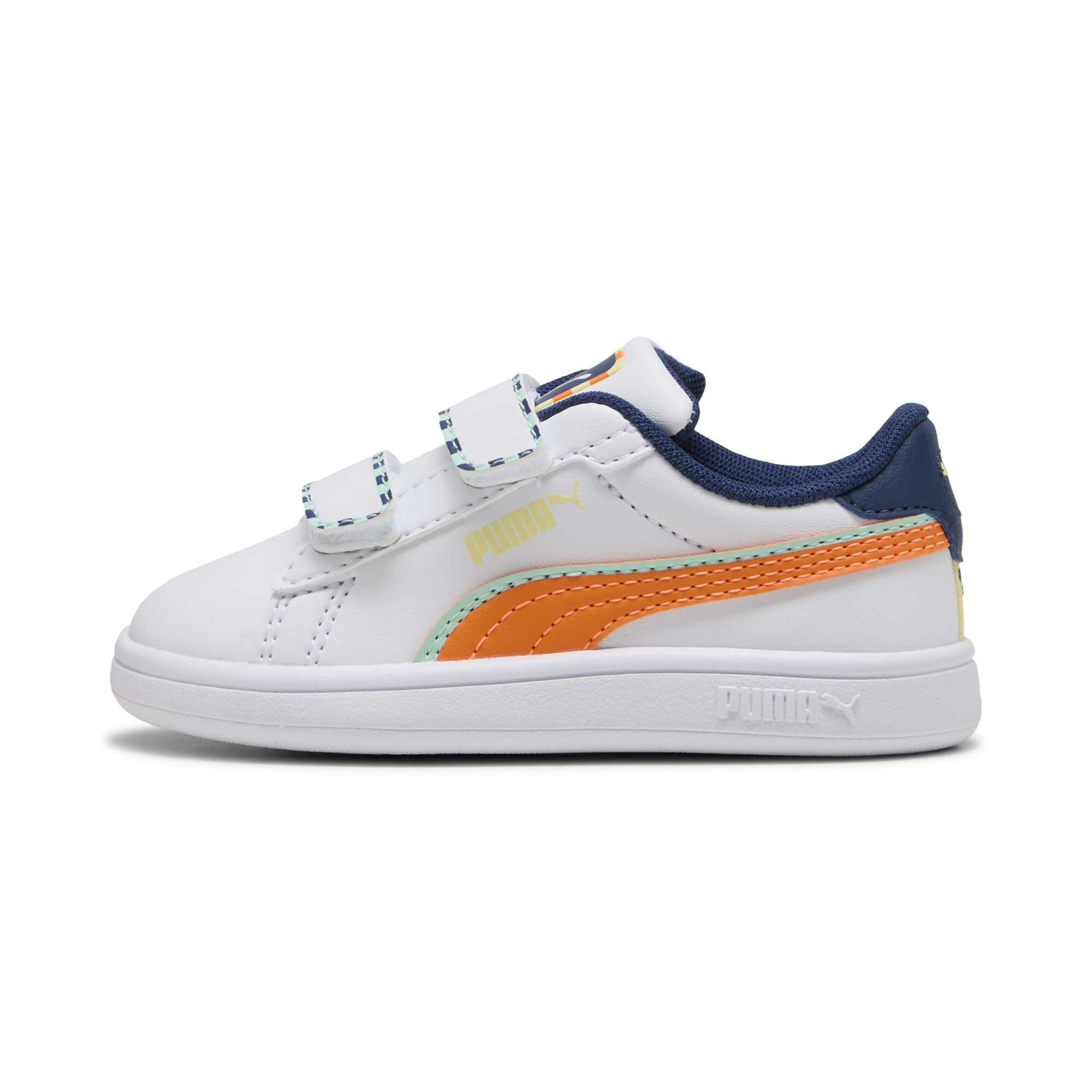 Puma Smash 3.0 Playdate Sneakers Baby Schuhe Für Damen | White/Orange Glo | Größe: 25