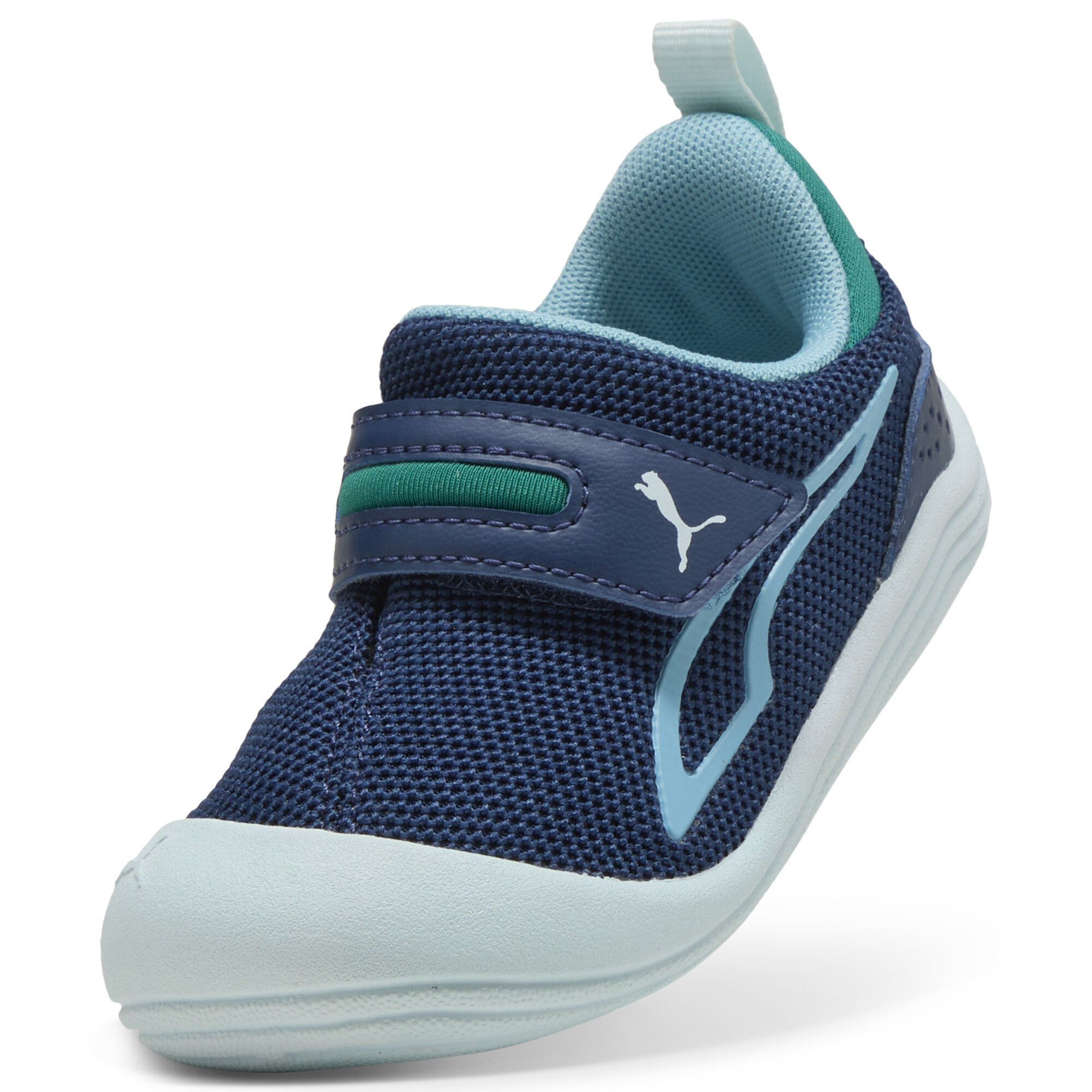 PUMA Kitten Mesh V sneakers, Blauw/Groen, Maat 22 thumbnail 3