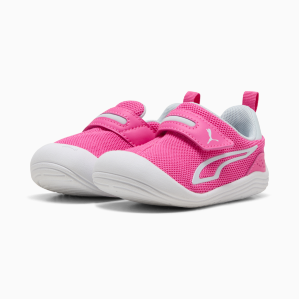 Kitten Mesh V Sneakers Toddlers, Fluro Pink Pes-Sea Glass, large-ZAF